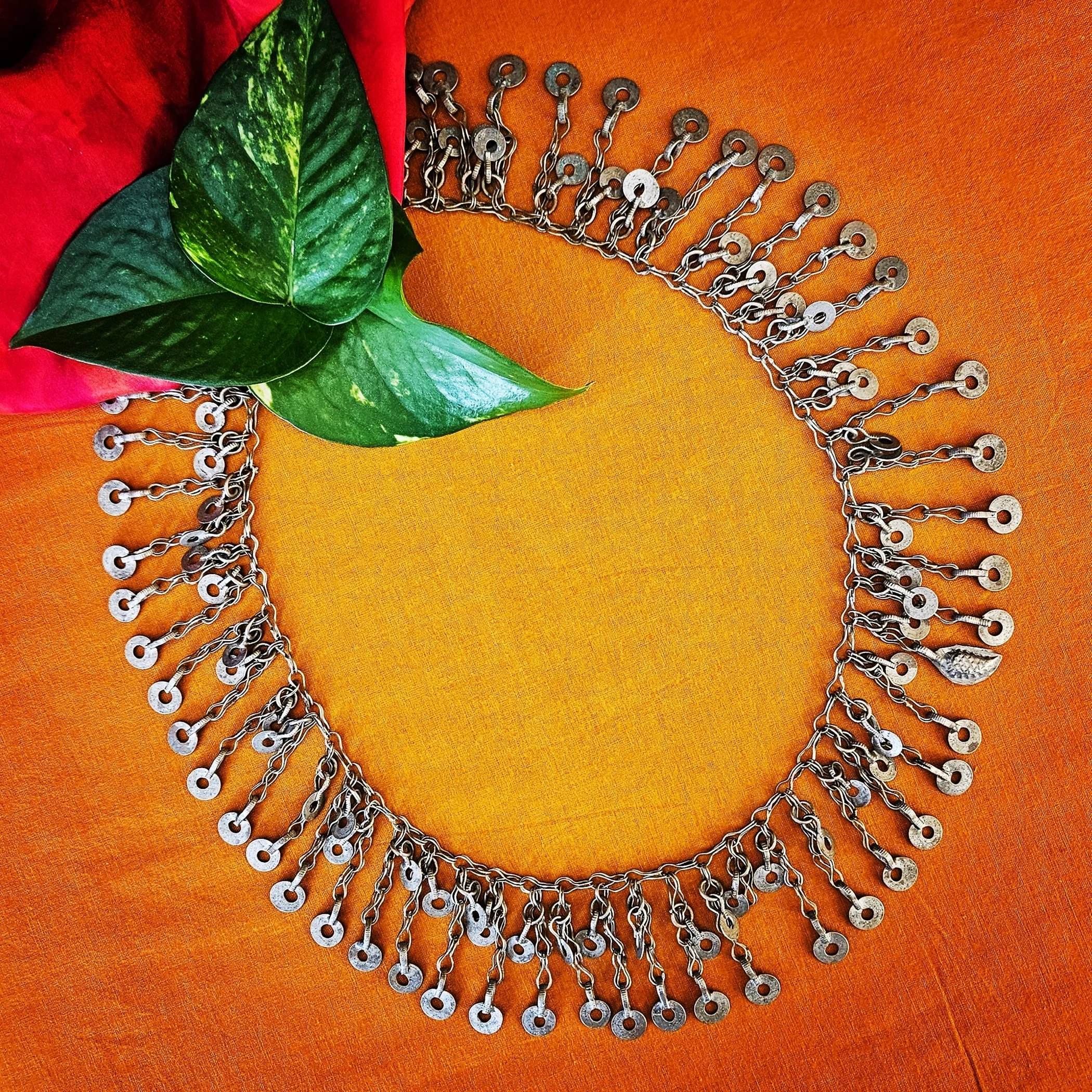 Kuchi Chain Fringe - 22 Inches Vintage Tribal Chain Fringe for  Belly Dance