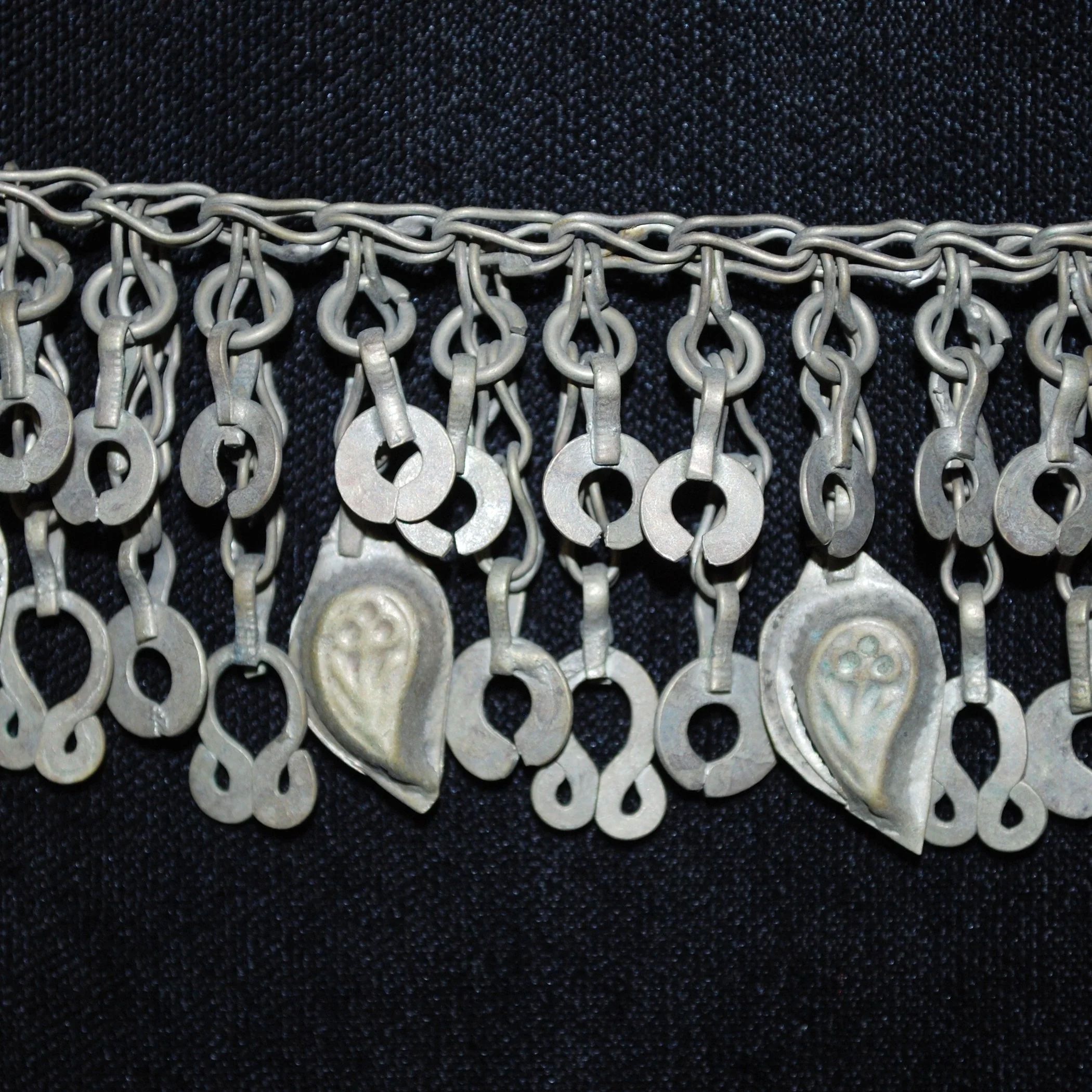 Vintage Kuchi Chain Fringe with Hollow Dangles