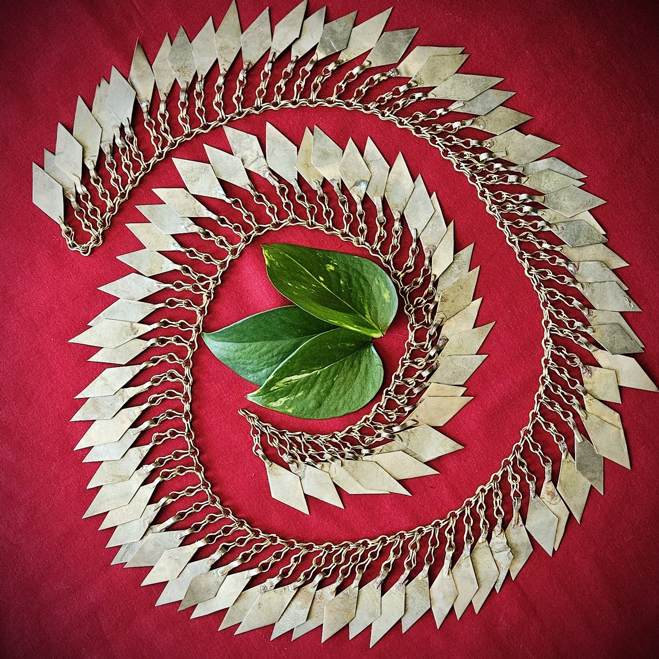 Turkoman Style Chain Fringe - 42 Inches Unpolished - Tribal Chain Fringe for  Belly Dance