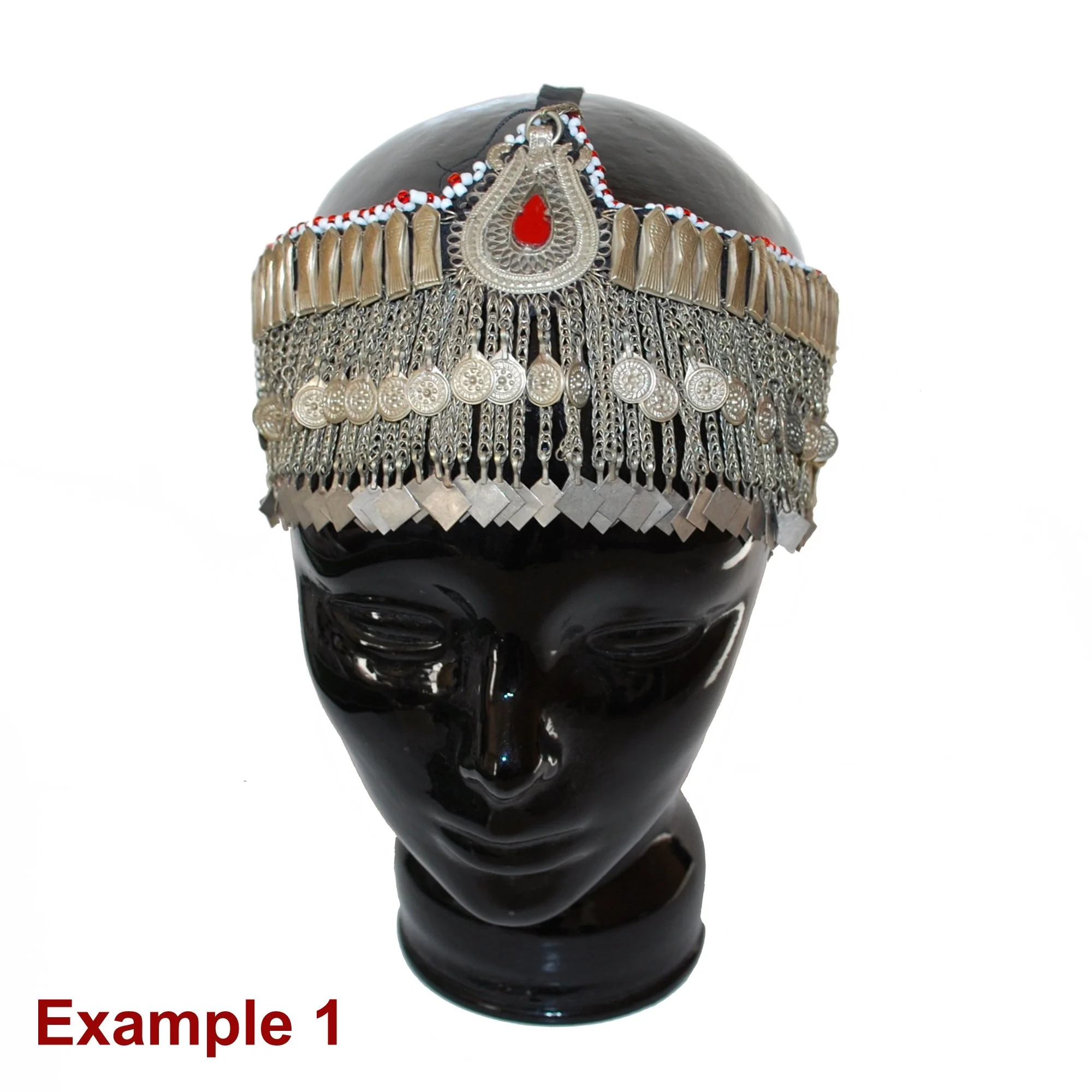 Vintage Hazara Headpiece - Tribal Headwear for Belly Dance - Kuchi Headpiece