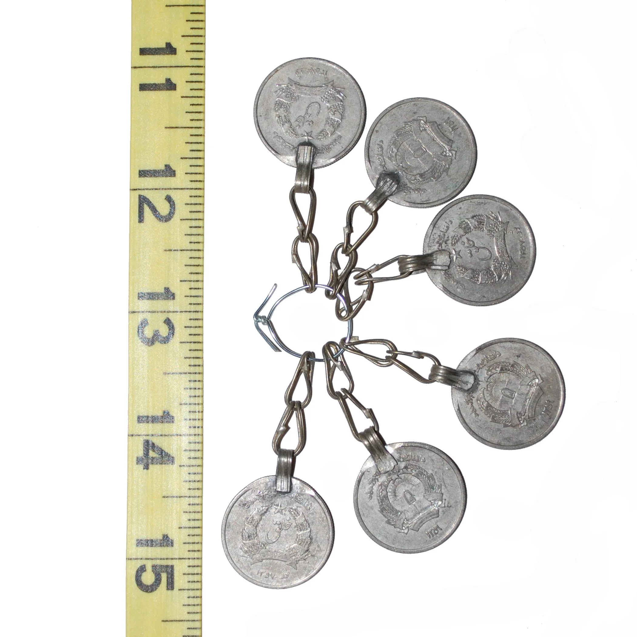 Set of 6 Kuchi Coin Dangles - Kuchi Tribal Coin Dangle Components - Belly Dance DIY