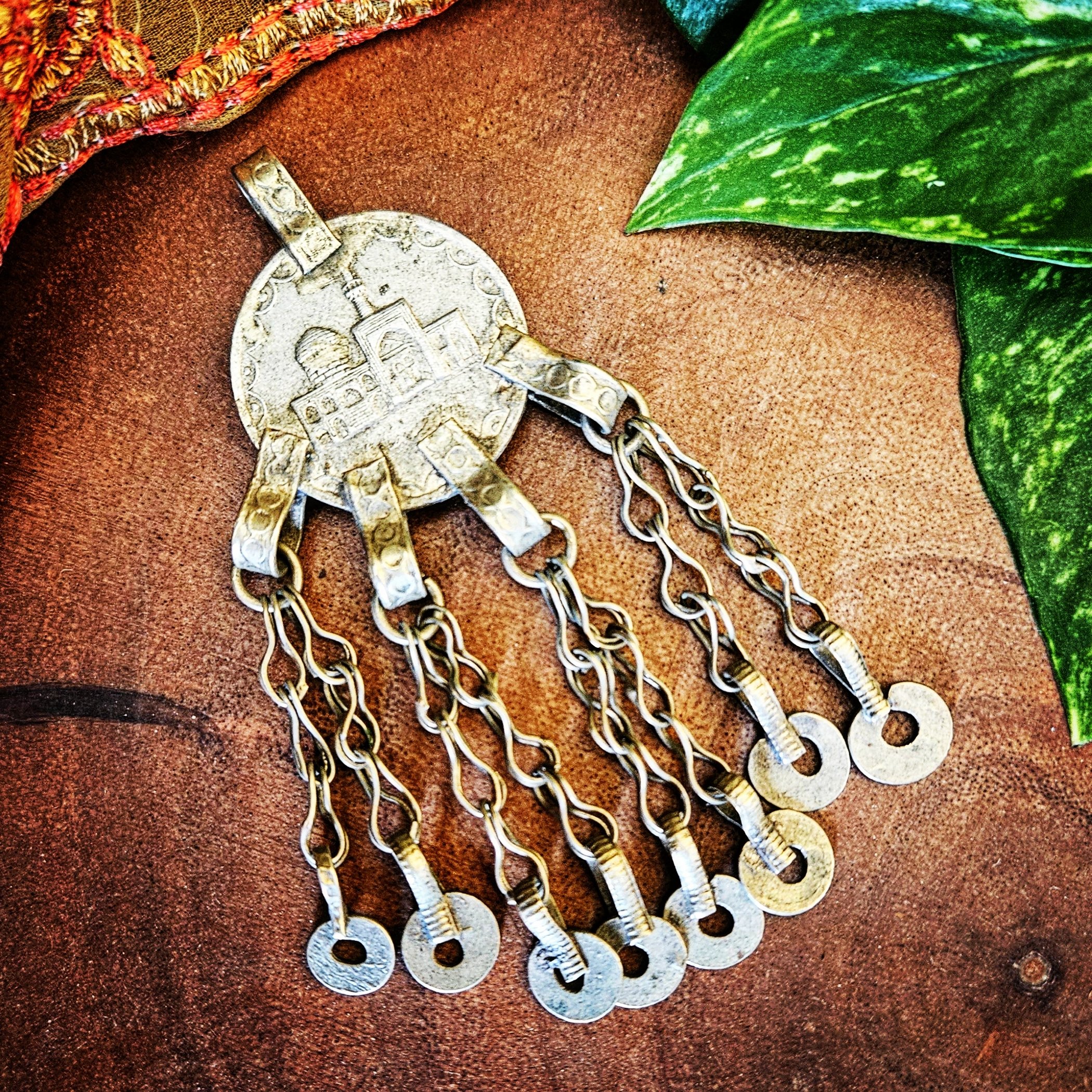 Vintage Kuchi Dangle Pendant - Belly Dance DIY  Coin Pendant
