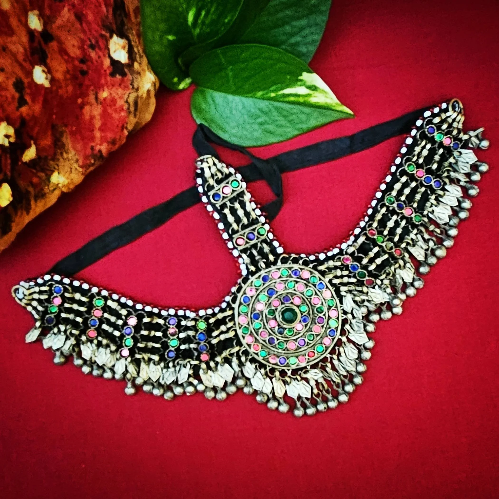 Baloch Headpiece for Belly Dance - Vintage Tribal Headwear - Bells Jewels