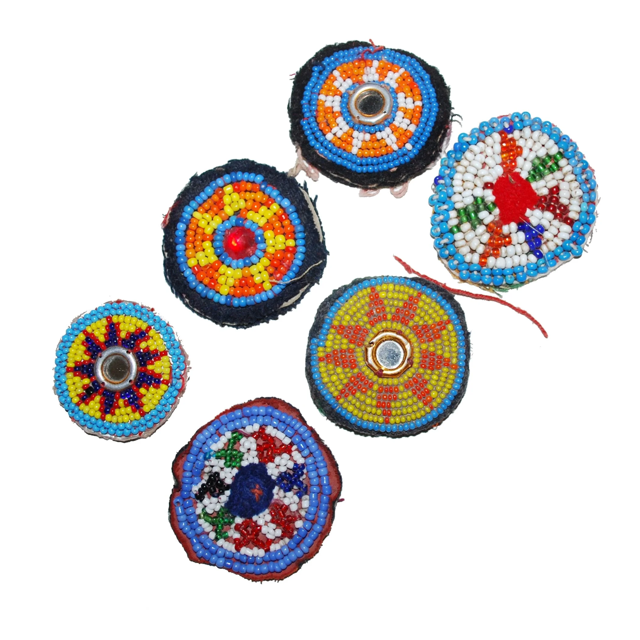 Kuchi Medallions Lot of  6 Pieces -  Vintage Gul - Small Medallions Patches - Belly Dance