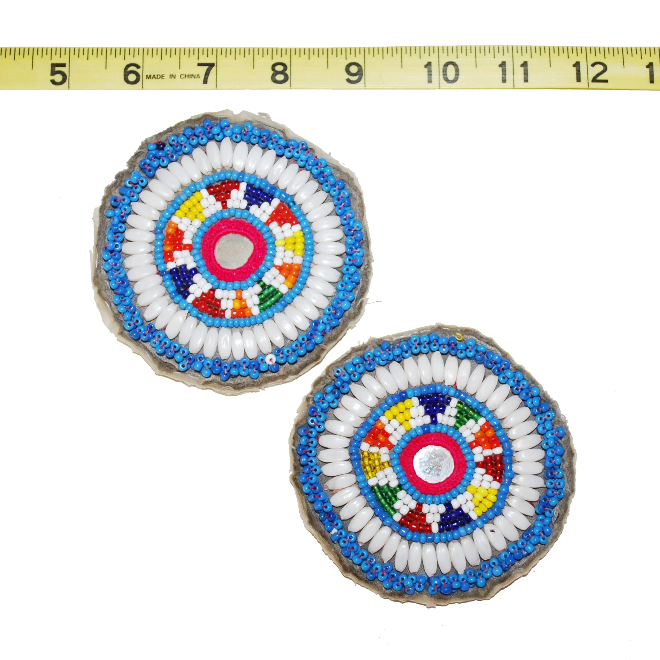 Bead Medallion Pair