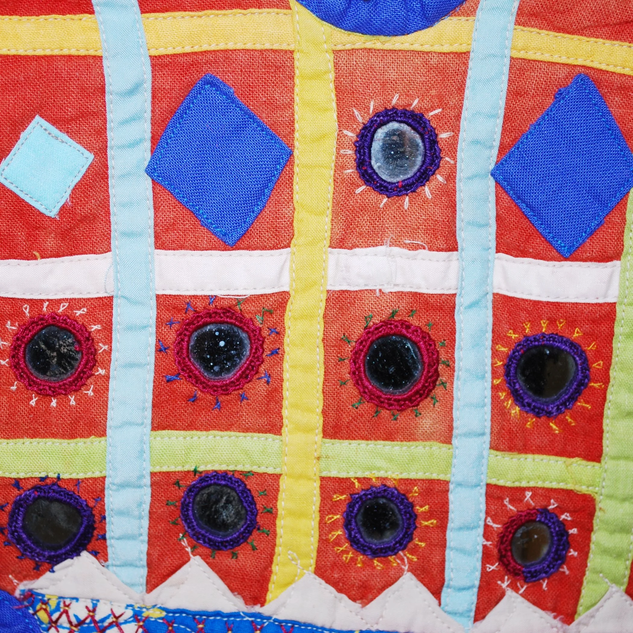 Vintage Banjara Choli - Small Handmade Choli with Shisha Mirrors - Tribal Handmade