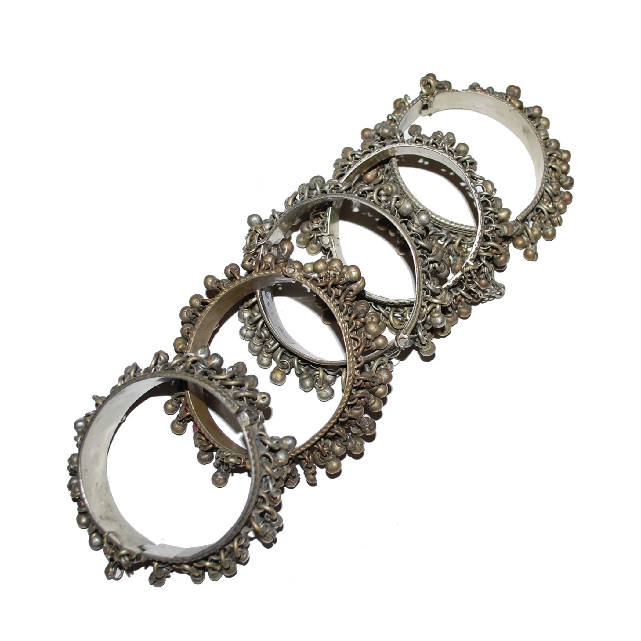 Five Kuchi Bell Bracelets - Vintage Tribal Bracelets - Belly Dance Wholesale / Discount Lot