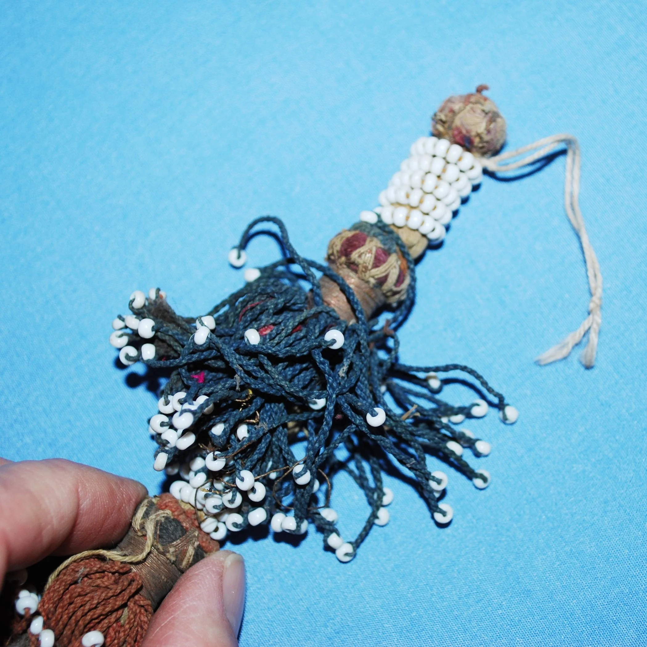 Vintage Long Turkoman Tassel  - SINGLE - Central Asian Tassel - Tribal Belly Dance