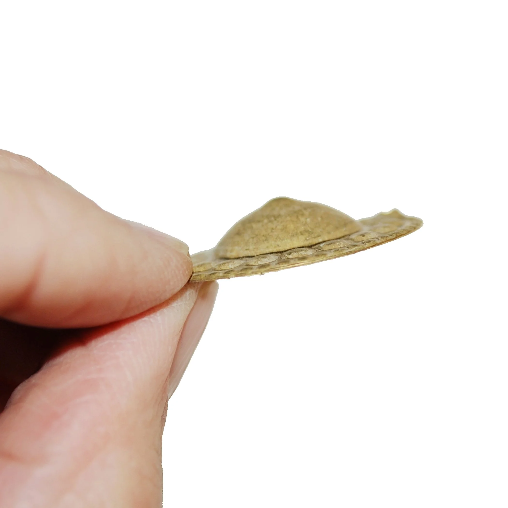 Antique Brass - LG Round Sew-Amulets Components - Belly Dance DIY - 25 Pcs