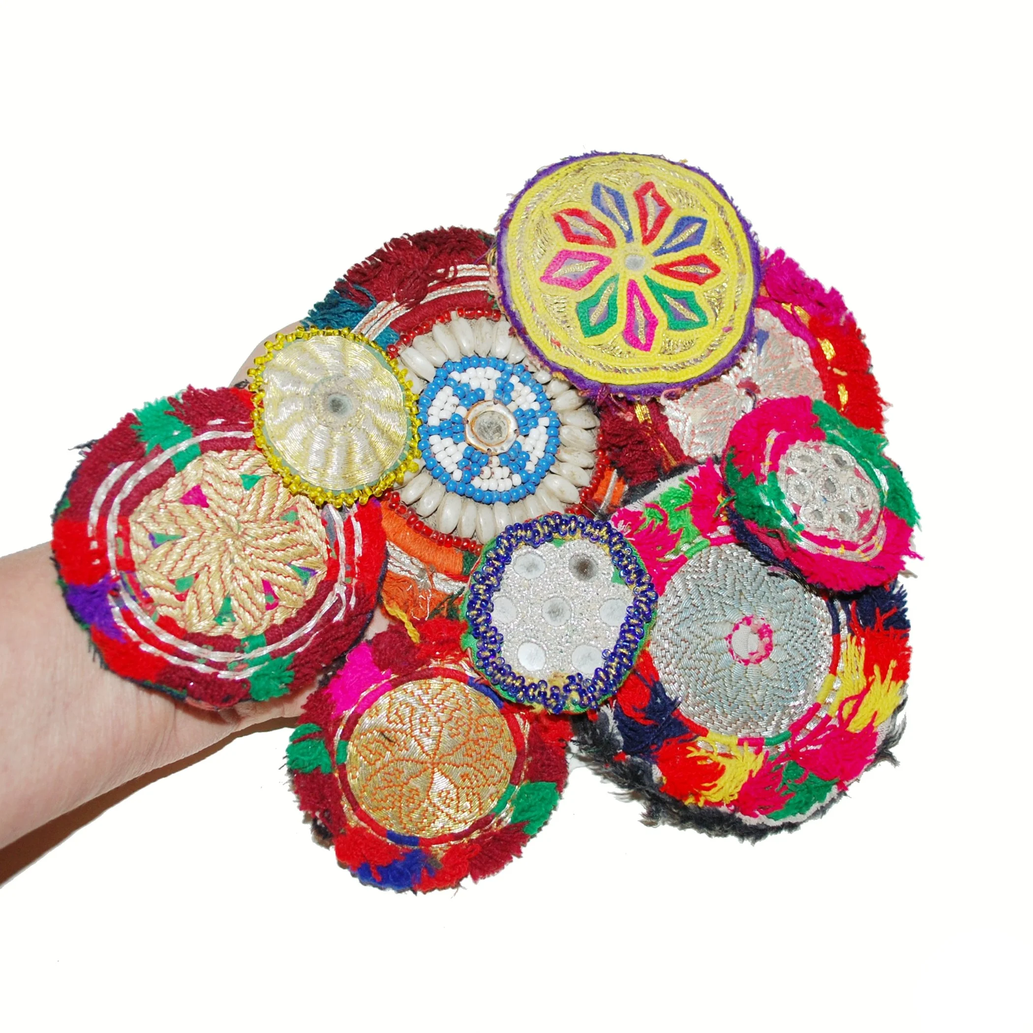 Kuchi Embroidery and Bead Medallions