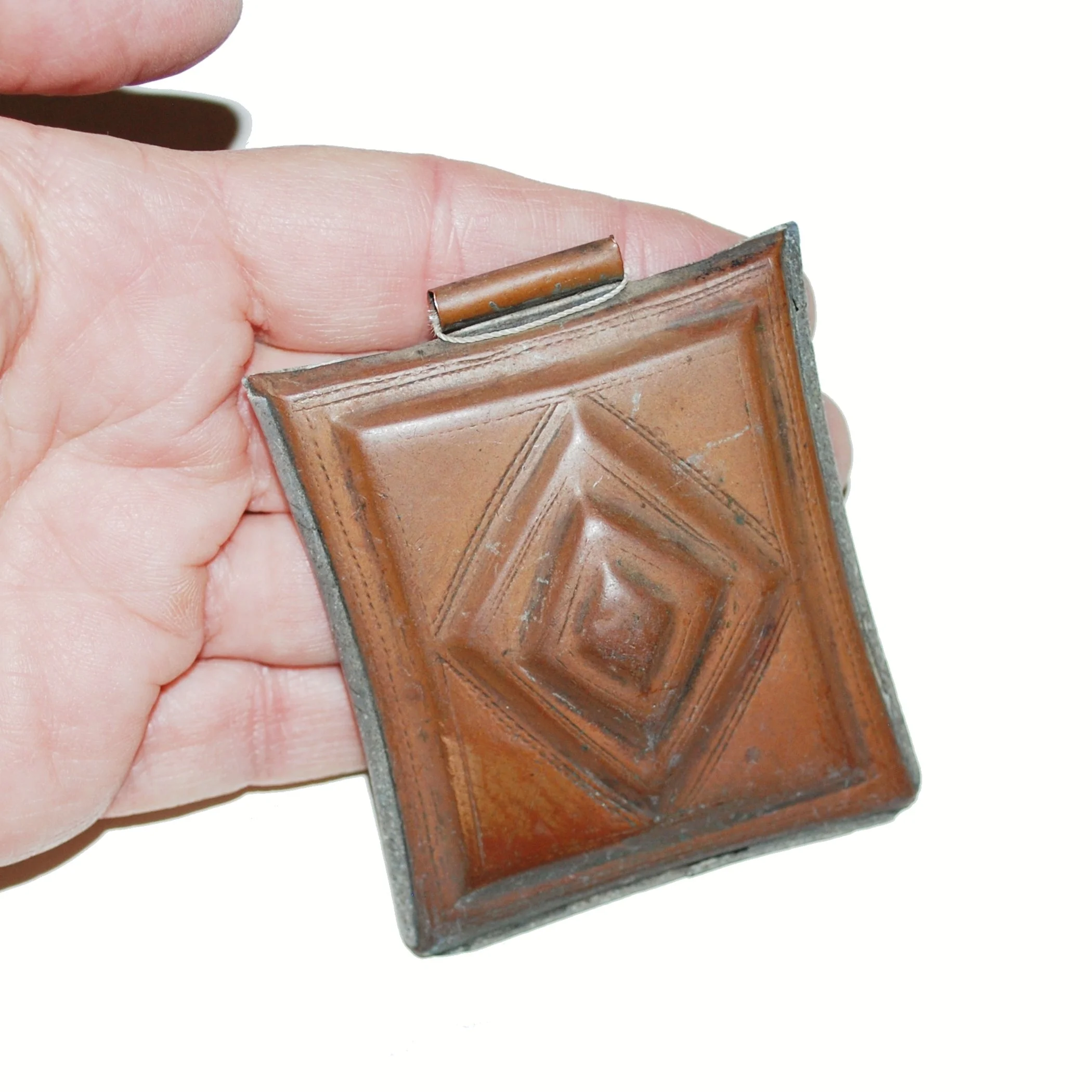 Moroccan Tuareg Tcherot Pendant - Vintage Shiraut Amulet Box - Copper