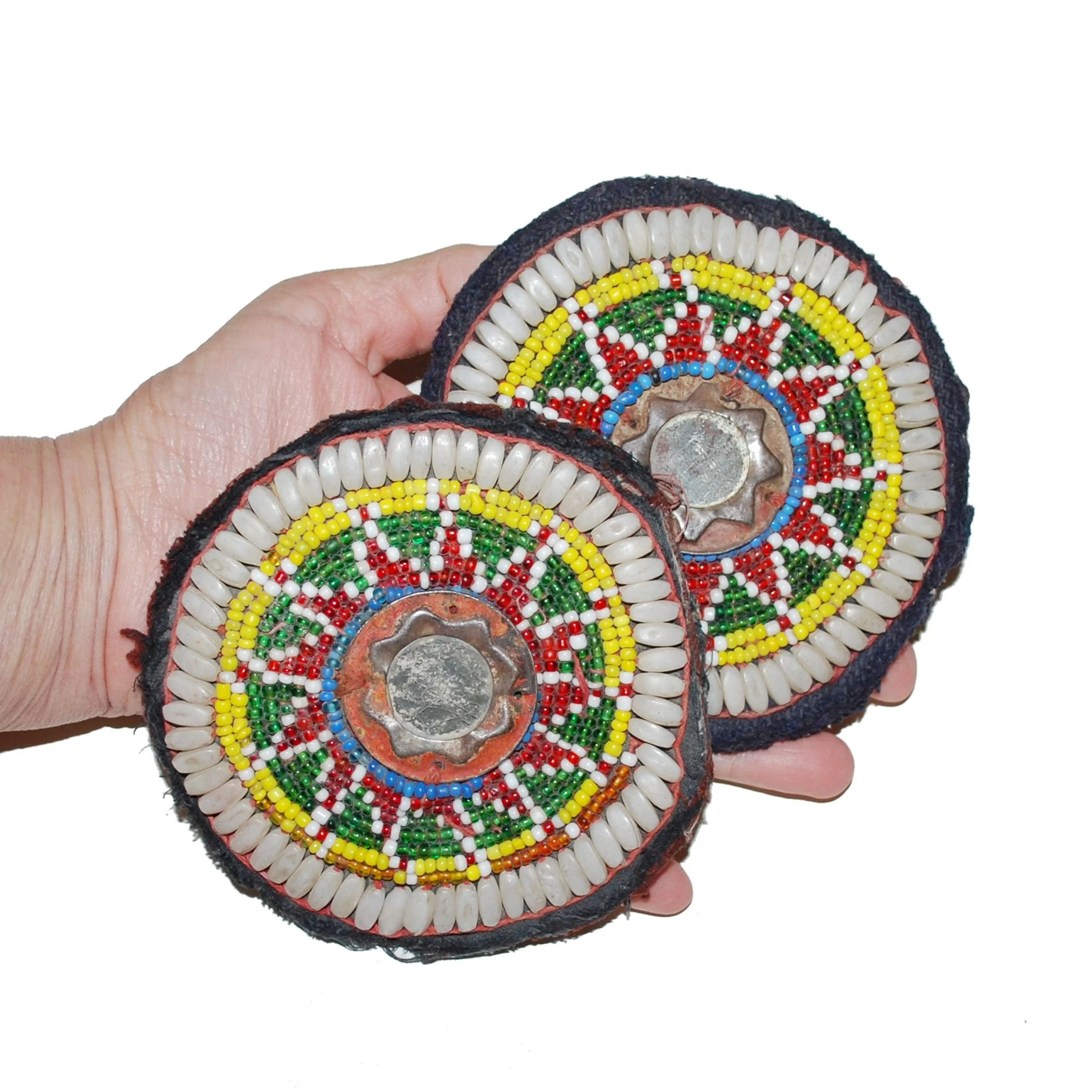 Vintage Medallions -  4.25 Inch Kuchi Bead Disks - Vintage Gul i Peron - Tikka Medallions
