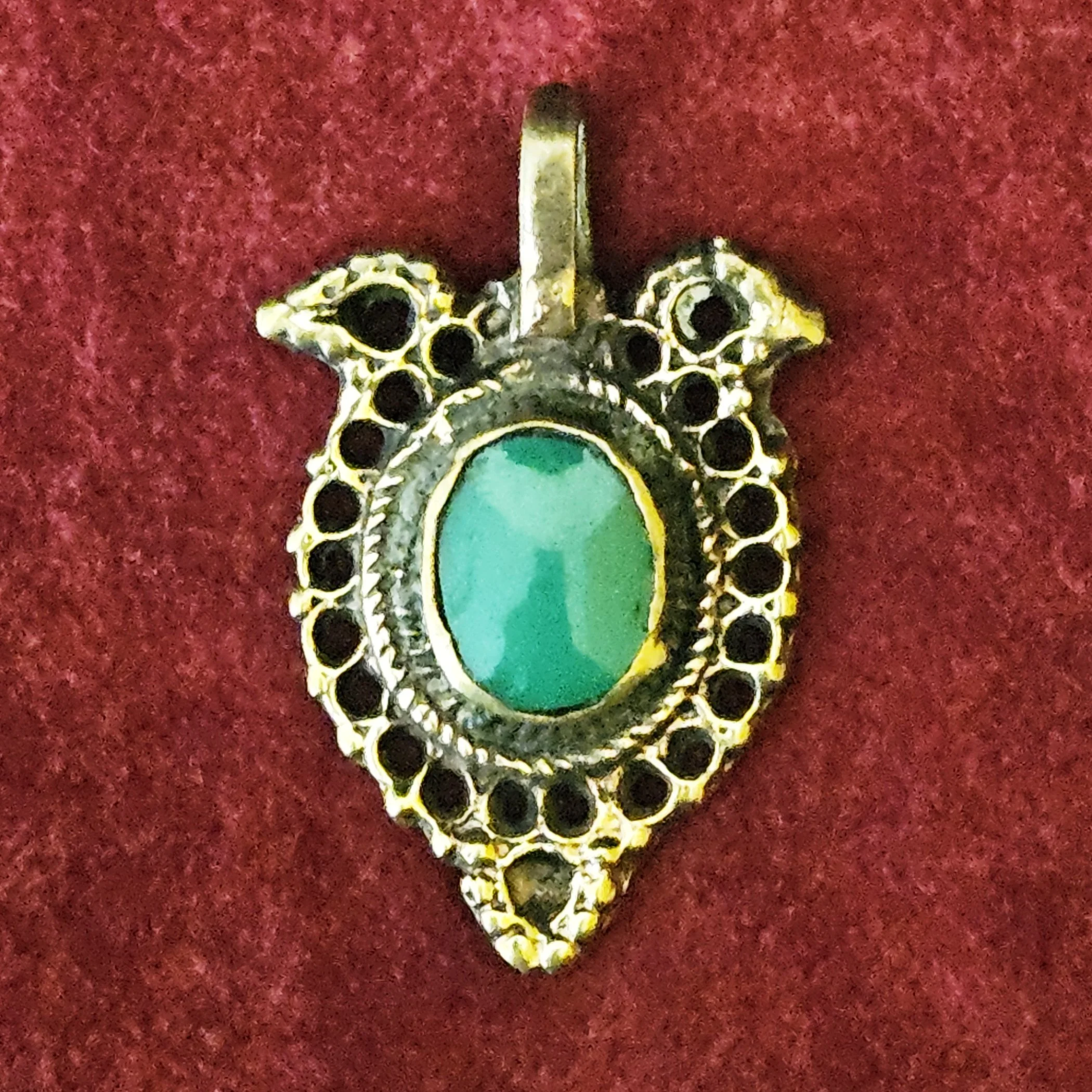 New Waziri Pendants - Small DIY Tribal Pendant - Belly Dance and Jewelry DIY - Green