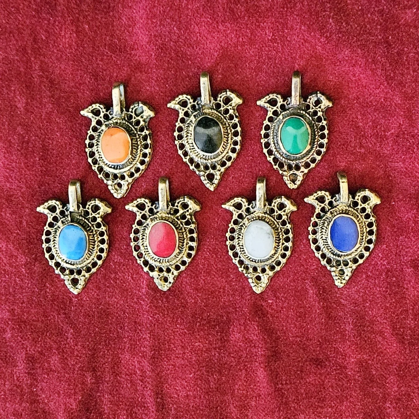 New Waziri Pendants - Small DIY Tribal Pendant - Multi Colors - Belly Dance and Jewelry DIY