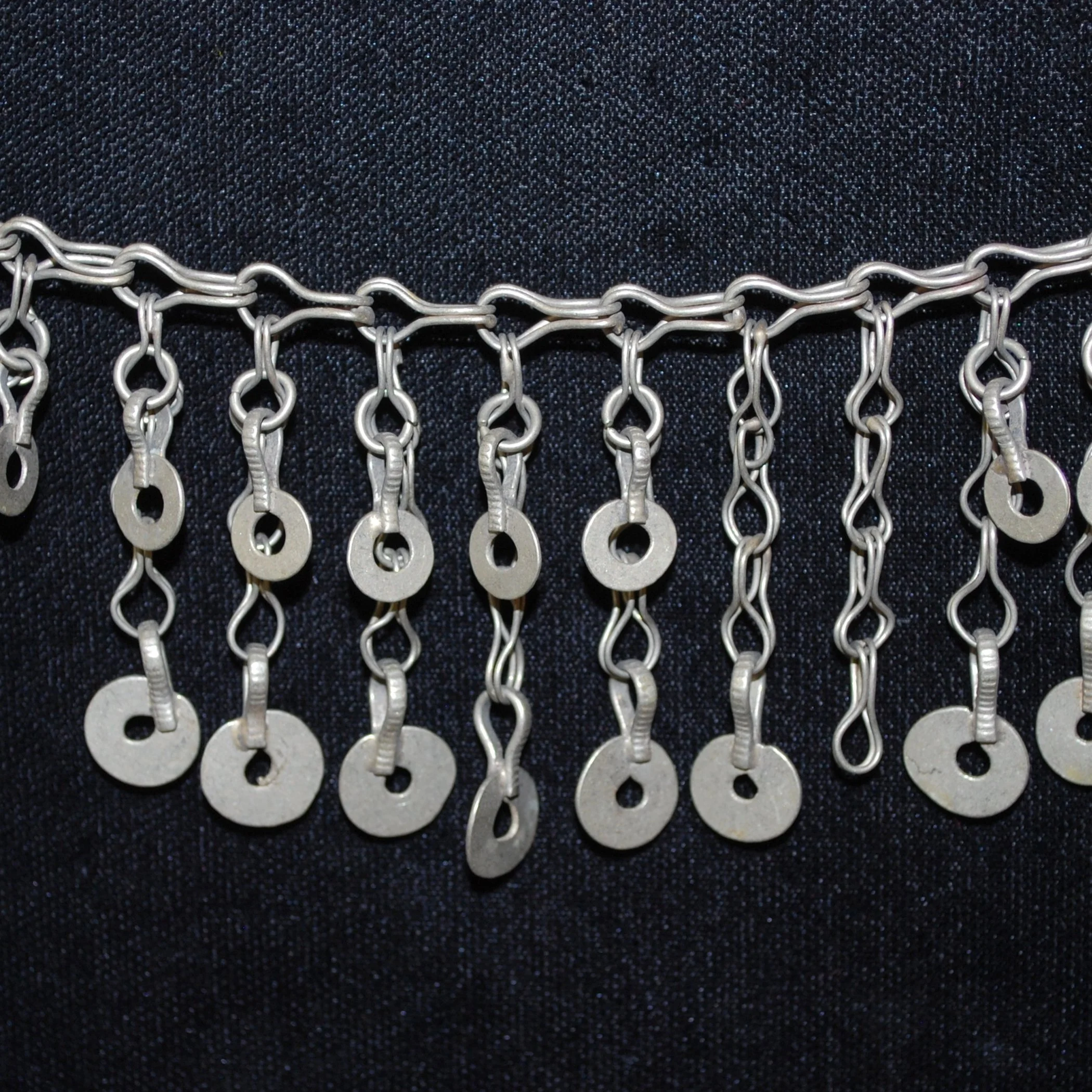 Three Pieces Kuchi Chain Fringe - Vintage Tribal Chain Fringe for  Belly Dance