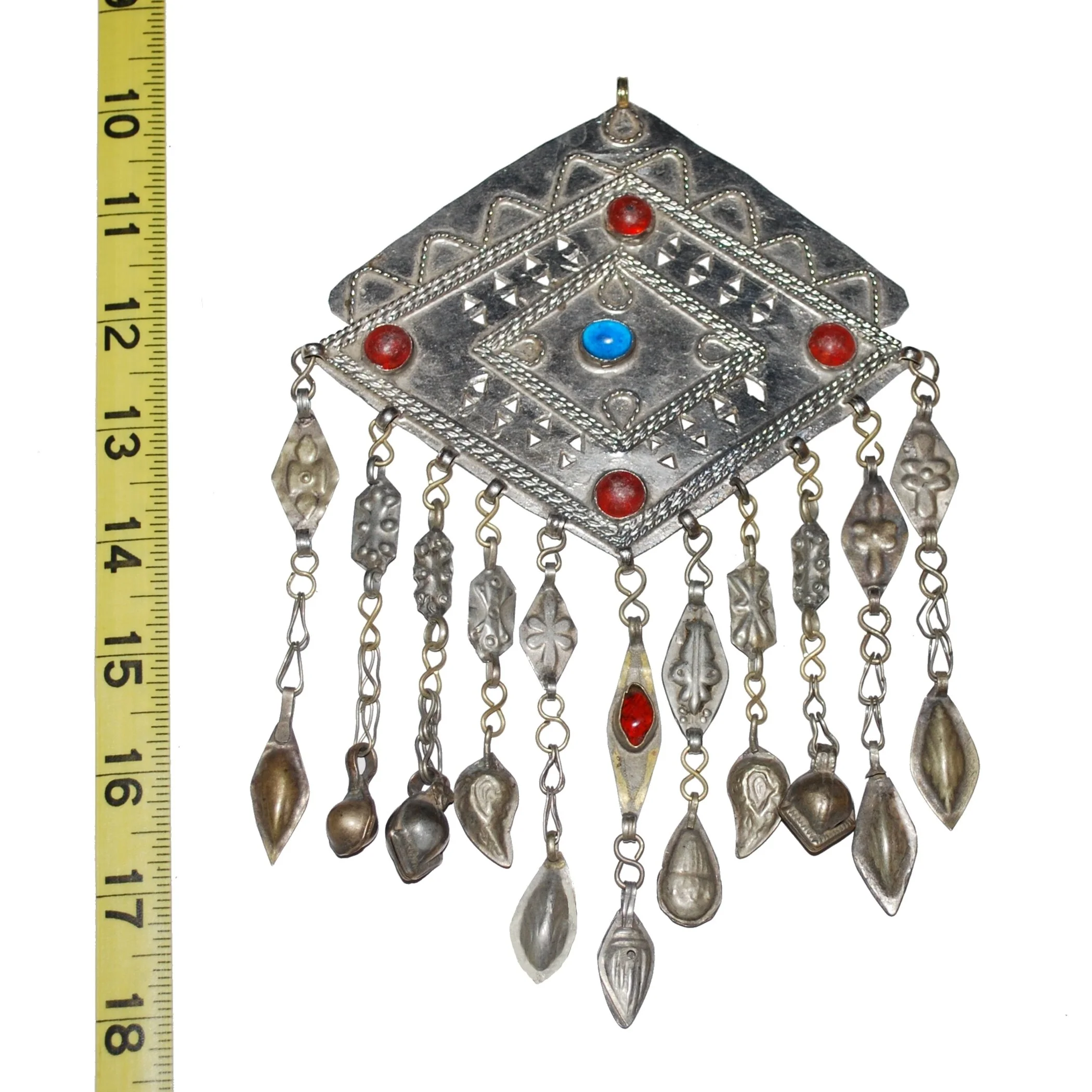Turkoman Doonbajik Pendant - Large SINGLE - Stamps, Jewels, Hollow Dangles