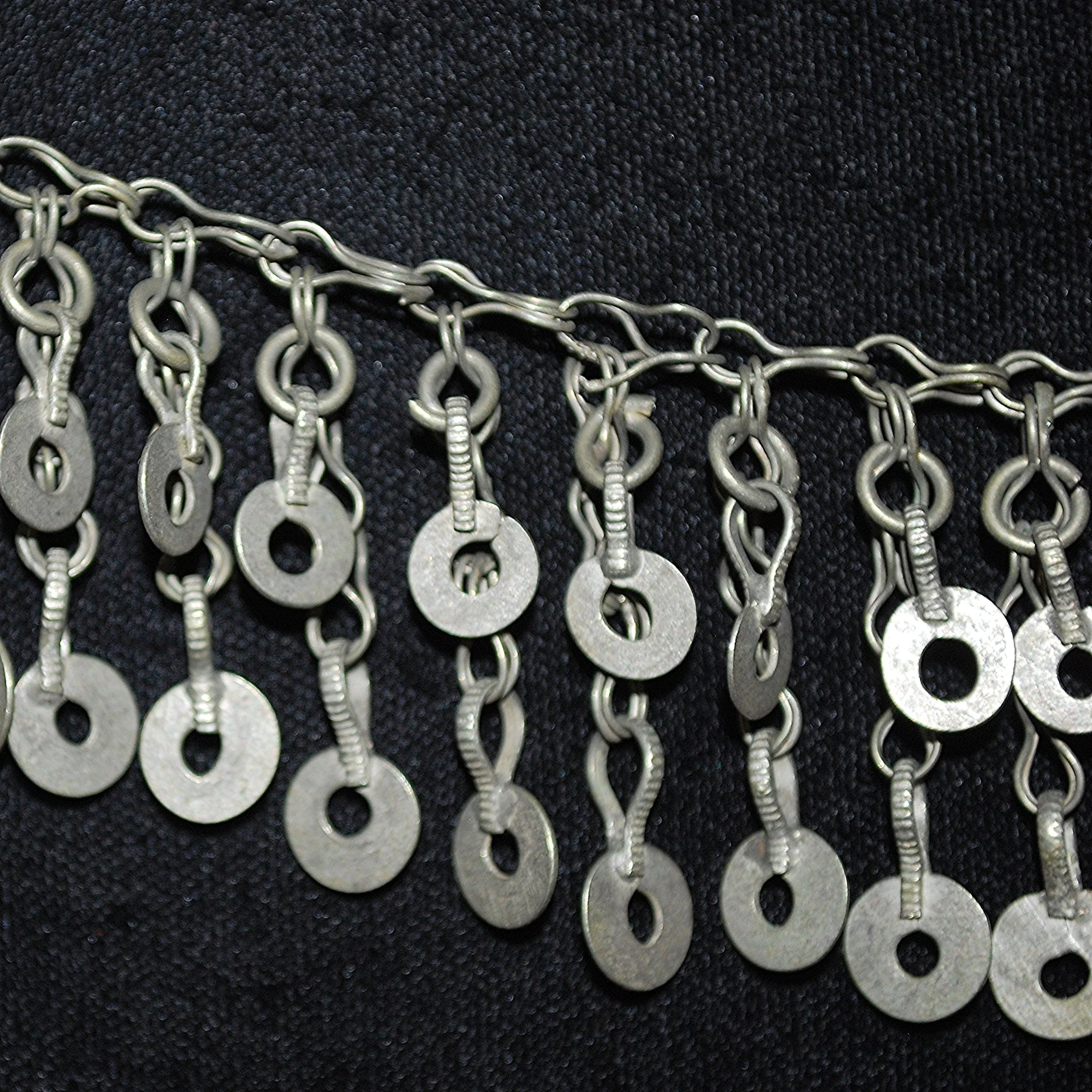 Vintage Chain Fringe - 48 Inches - Kuchi Tribal Chain Fringe - Belly Dance DIY