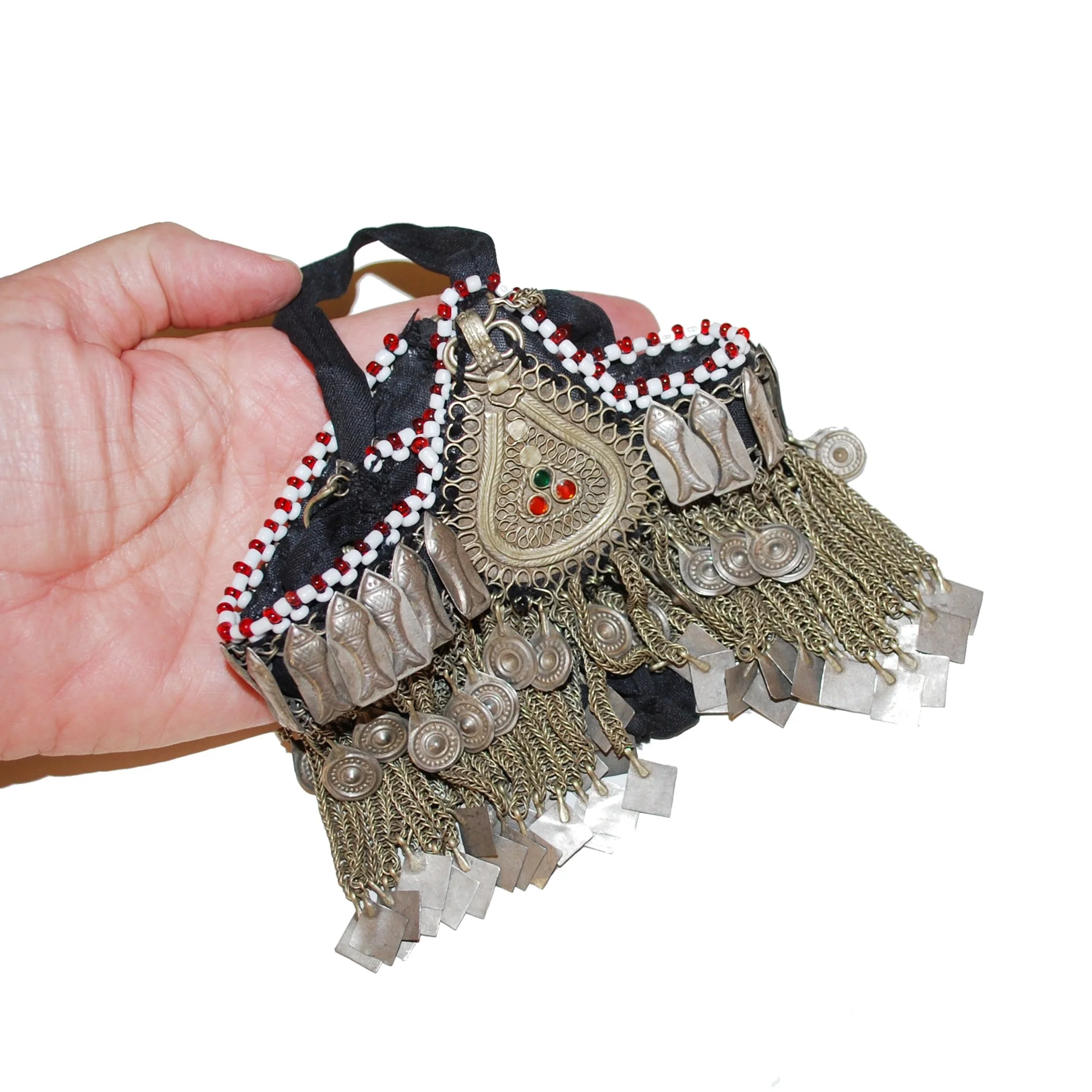 Vintage Hazara Headpiece - Tribal Headwear for Belly Dance - Kuchi Headpiece