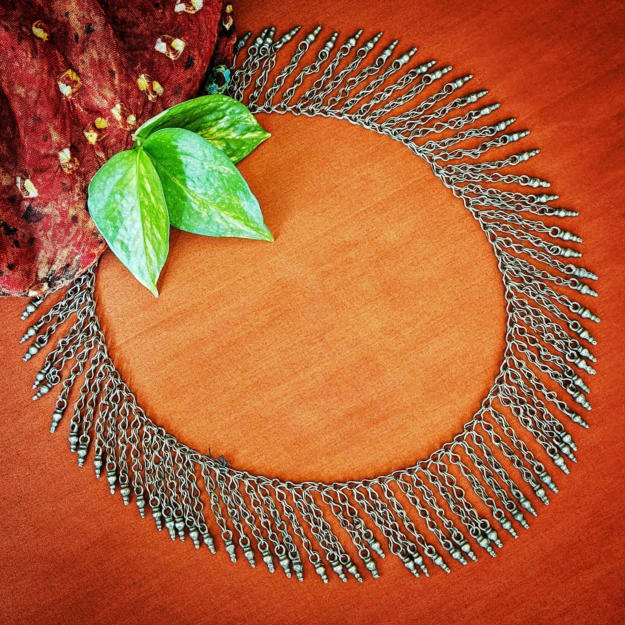 Vintage Tribal Chain Fringe with Solid Drops