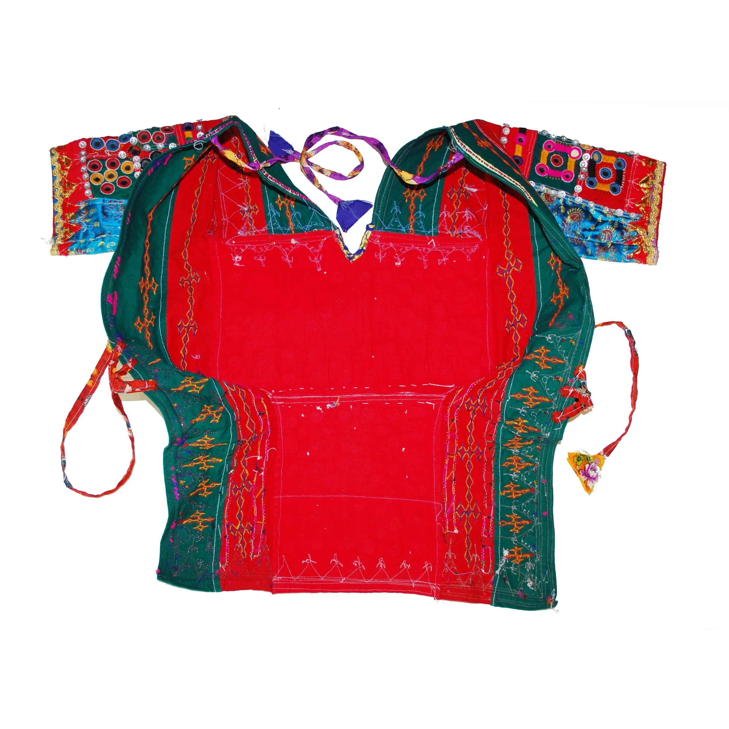 Amazing Vintage Banjara Choli with Shisha Mirrors, Embroidery, Metal Bits and More