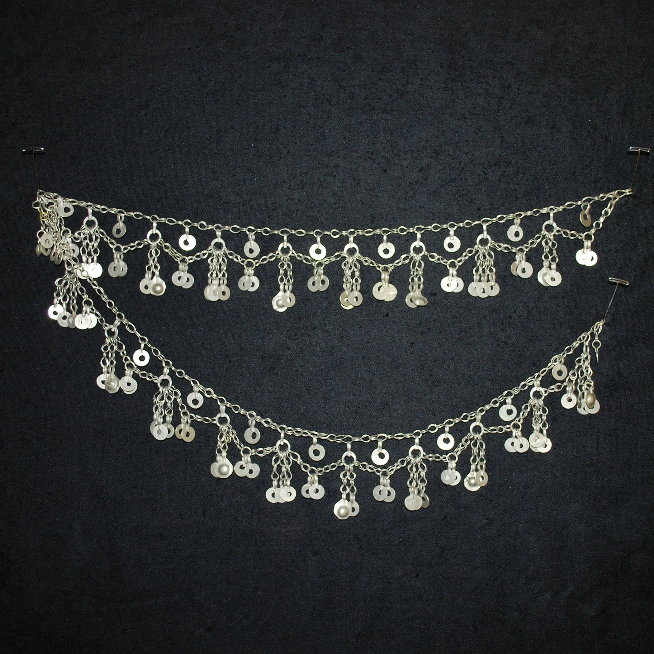 Pretty Vintage Chain Fringe - 32 Inches - Chain Fringe for  Belly Dance