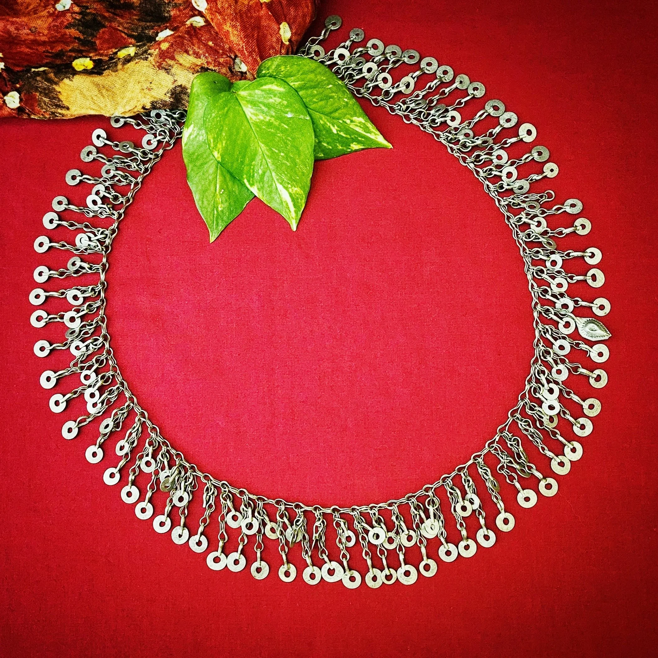 Vintage Chain Fringe - 48 Inches - Kuchi Tribal Chain Fringe - Belly Dance DIY