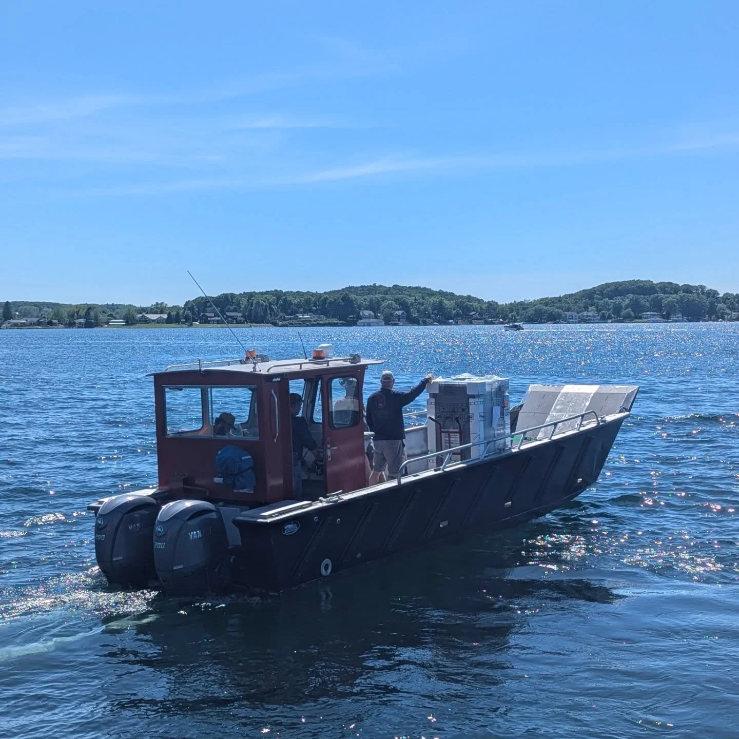 Holly Grove was sent out with a new fridge and returned with two old ones! 

When you have marine transportation needs, call the company that has it all. Vessels include Junkanoo, the Sea Ark, Holly Grove, Maple Grove, and Palm Grove.

Each vessel 
1