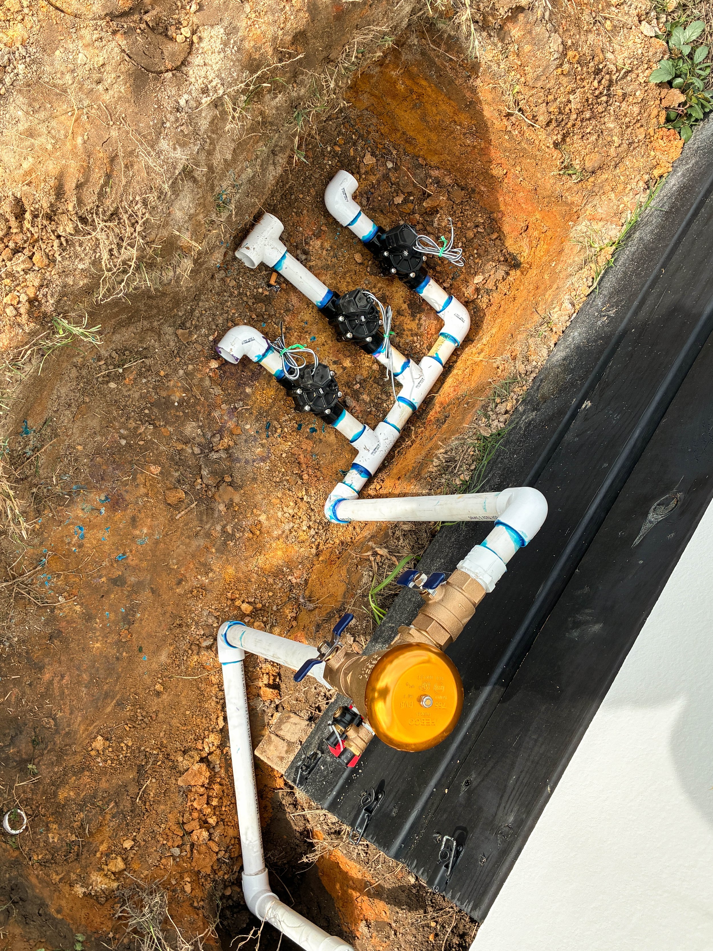 image of back flow of an irrigation set up