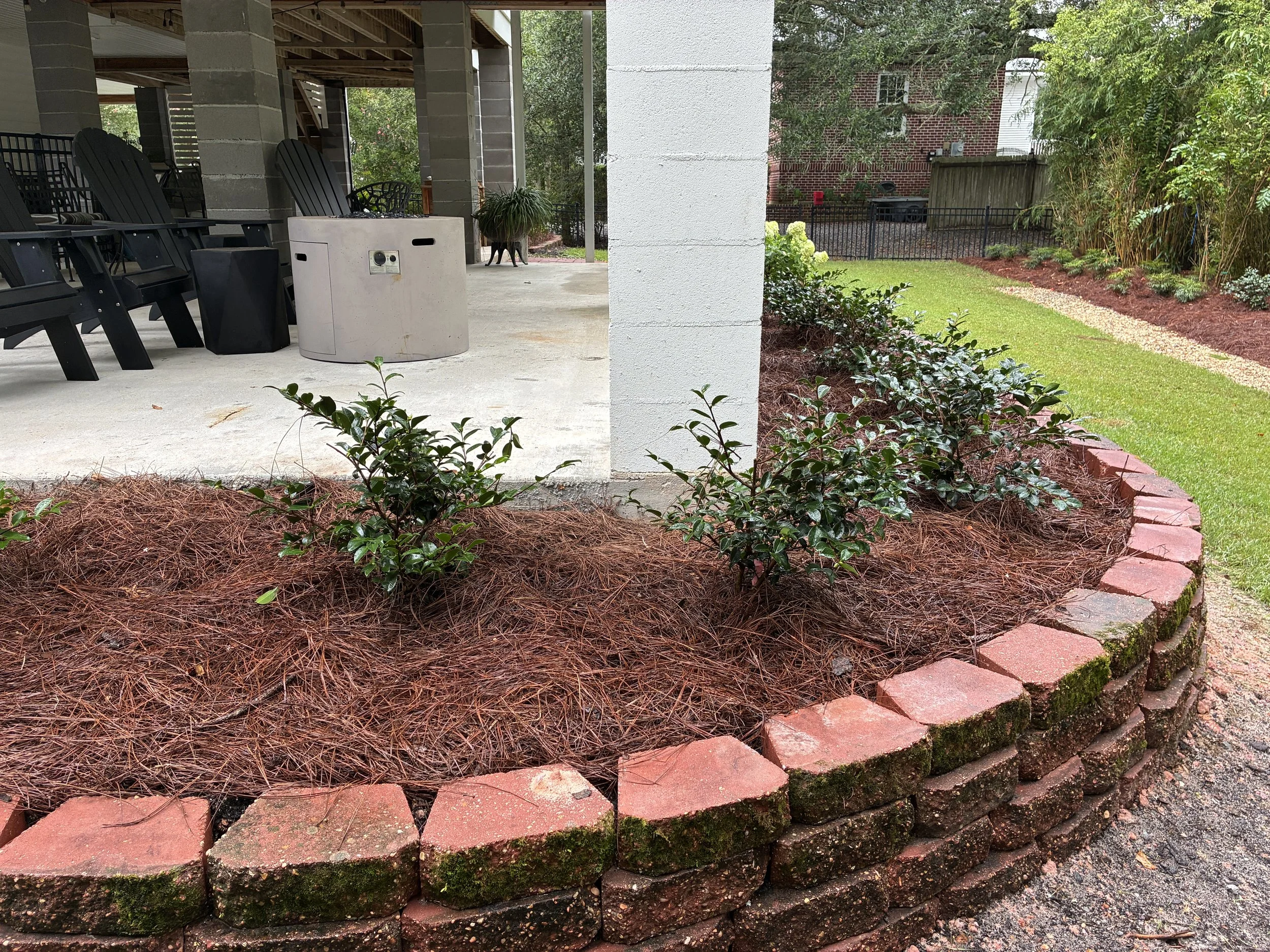 another angle of retaining wall bed