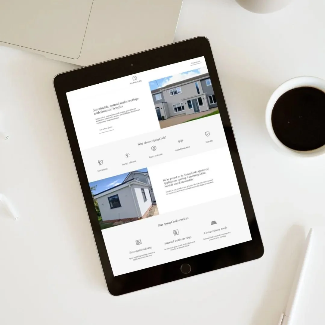 🚀 New client launch!

Nu-Facades is a SprayCork Approved Applicator based in Cambridgeshire, specialising in sustainable wall coverings for homes and buildings.

SprayCork is a sustainable, natural option for internal and external wall coverings, bo