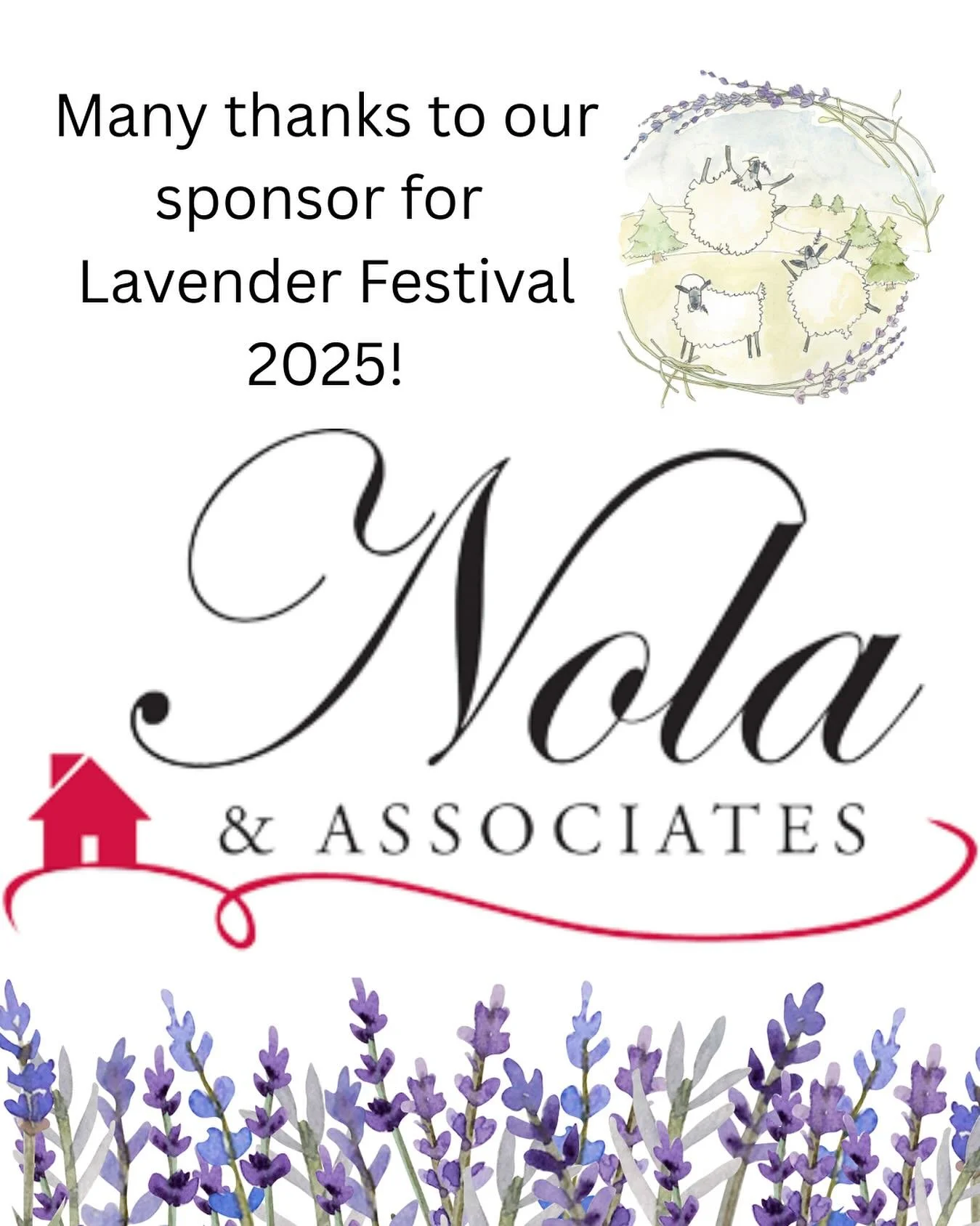 A huge shout out to Nola &amp; Associates for sponsoring Lavender Festival 2025!