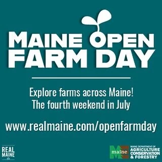 Open 10am - 3pm on Sunday July 27th for Maine Open Farm Day! This is a free event!

Come check out what we do. You will be able to&hellip; 

visit with the farmer 🧑&zwj;🌾 

walk the fields of young Christmas trees 🌲 

see the tail end of our laven