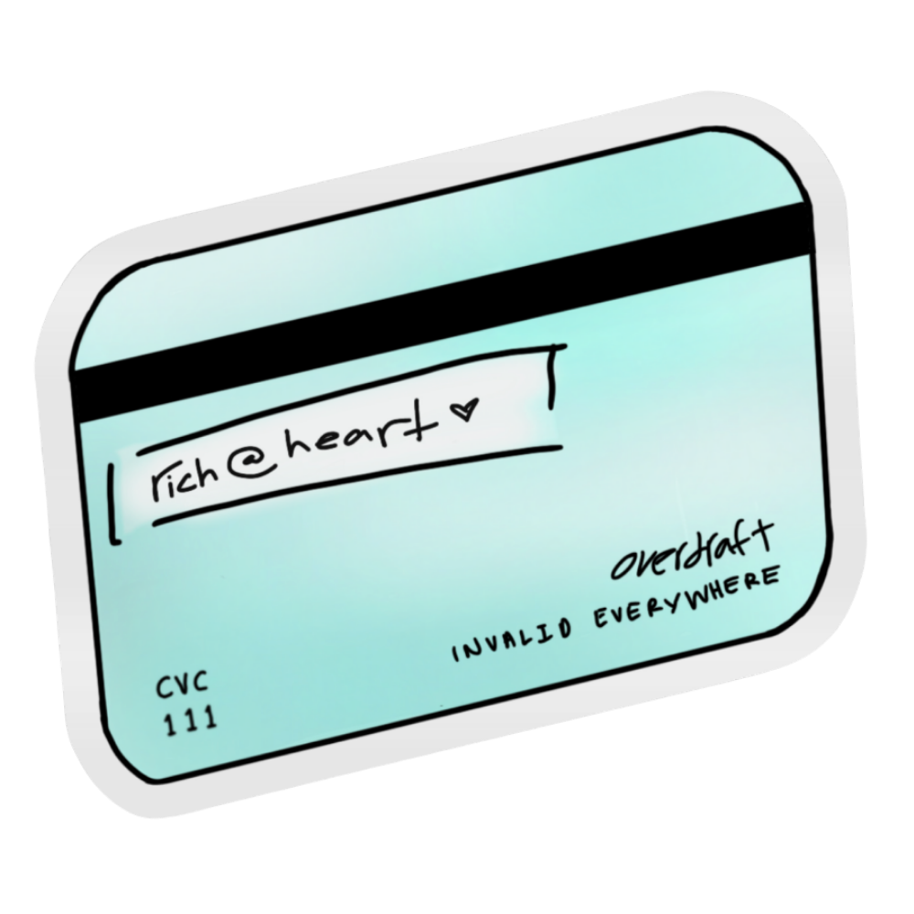 rich @ heart sticker