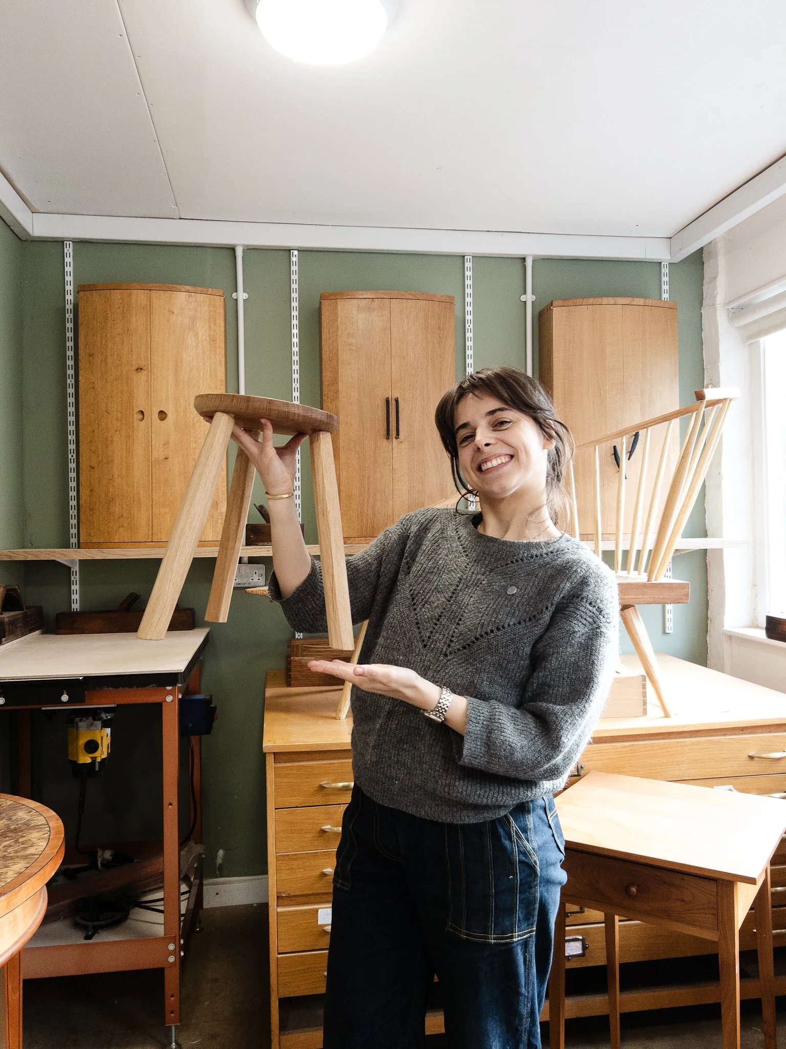 Caterina Lay Montoya Milking-Stool-2-day-workshop-student.JPG