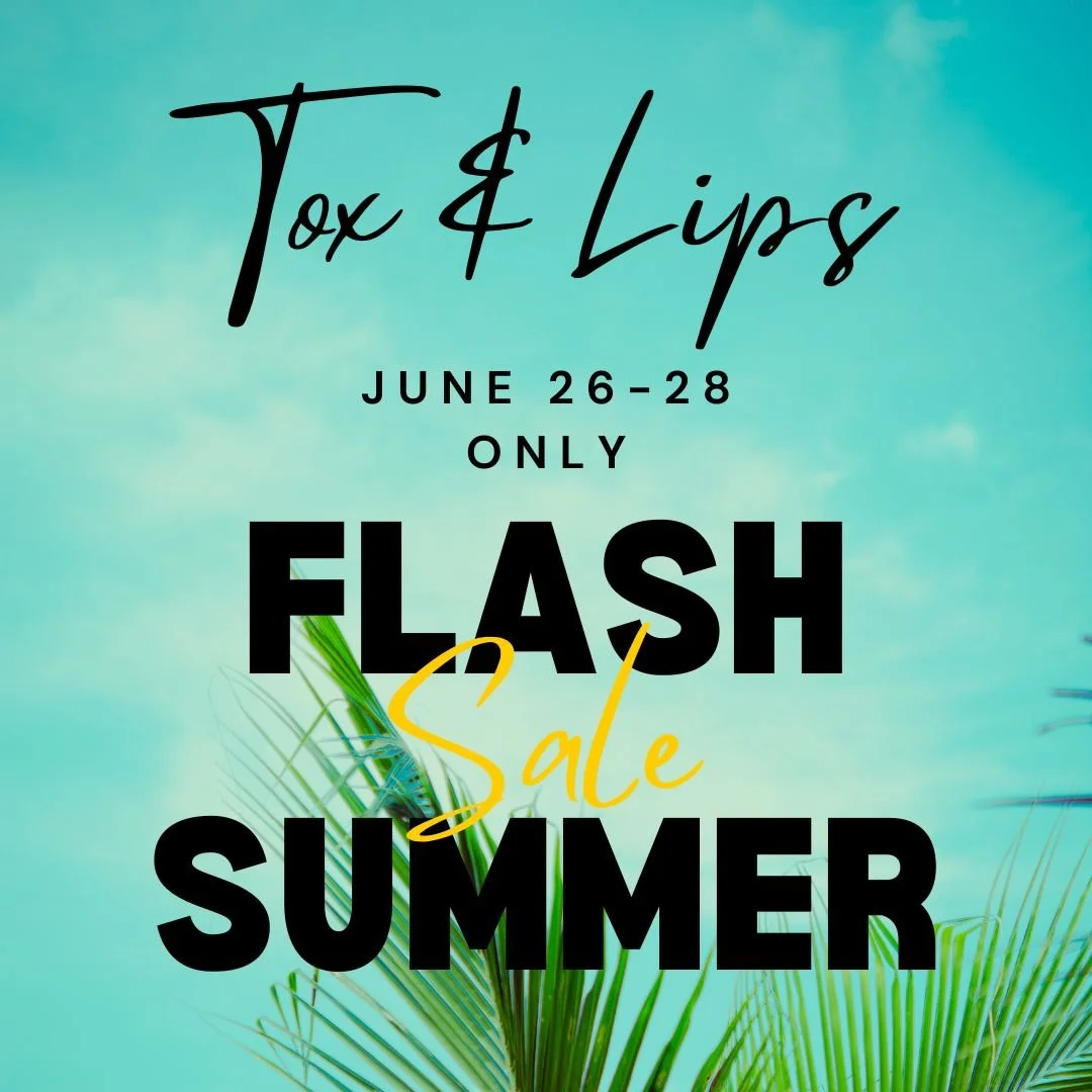 📣FLASH SALE: 3 DAYS ONLY!

🗓THURSDAY JUNE 26- SATURDAY JUNE 28 

SMOOTH IT. PLUMP IT. LOVE IT. 

We're bringing the 🔥 early this summer with EXCLUSIVE PRICING:
💉 DYSPORT: $3/UNIT (Reg. $4)
💋 LIP FILLER: $529 (Reg. $649) Restylane Kysse or Juvede