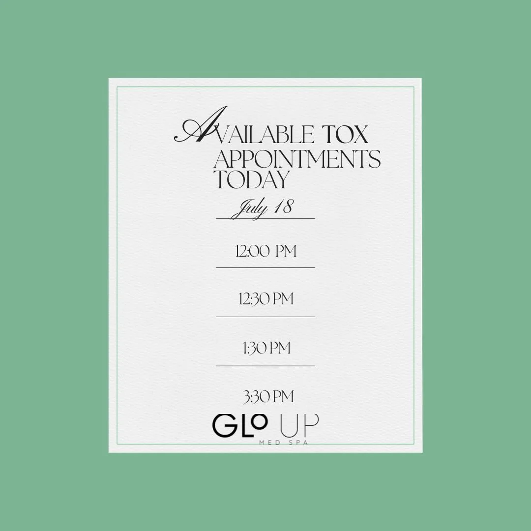 News-worthy beauty alert. We've got openings TODAY for Botox, Dysport, or Xeomin!

✨ Smooth fine lines
✨ Lift + refresh
✨ Look rested in just weeks

📍Book now before they&rsquo;re gone:
📞 316-821-6374 or 💻 vagaro.com/gloupmedspa

#BotoxWichita #Dy