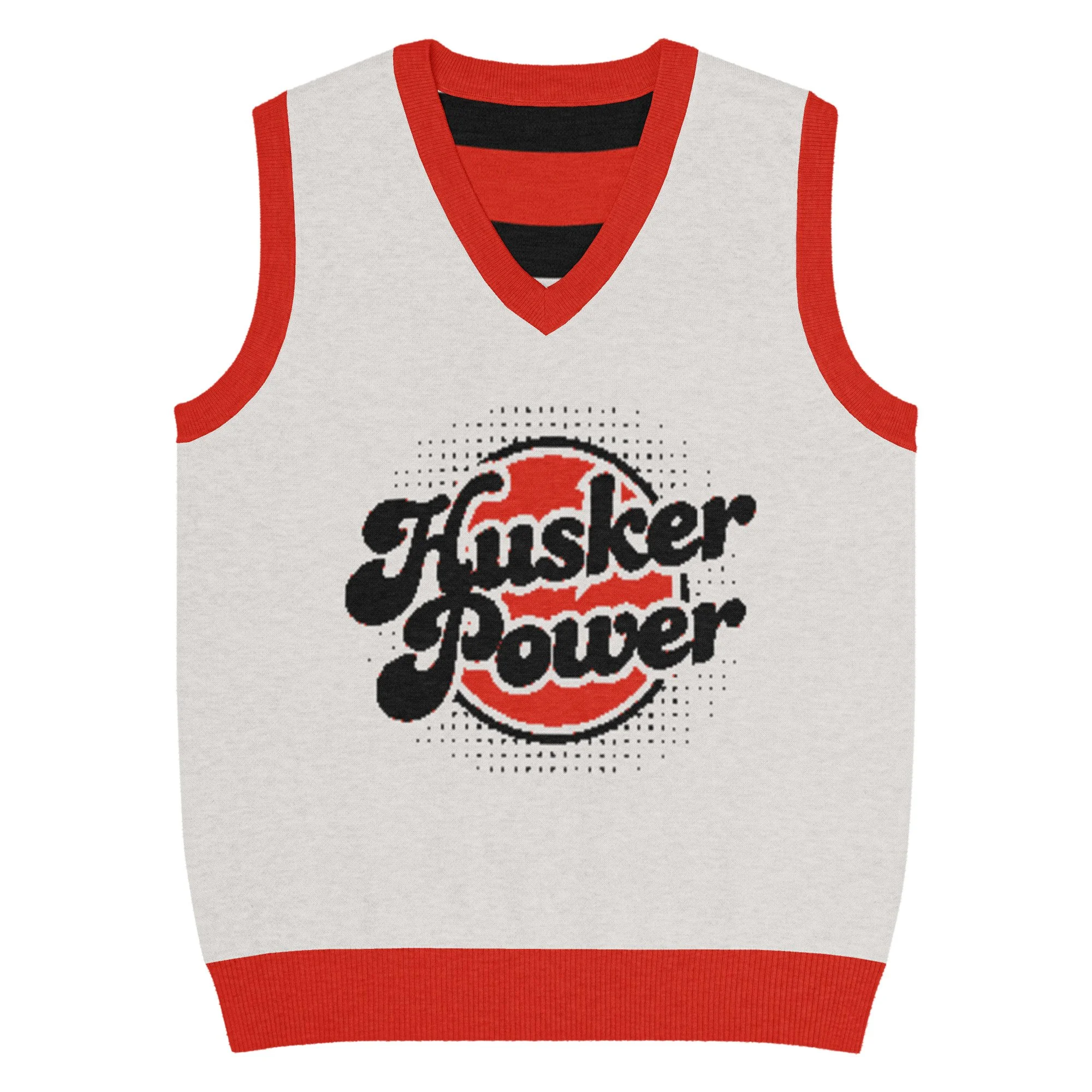 Husker Power - Knit V-neck vest