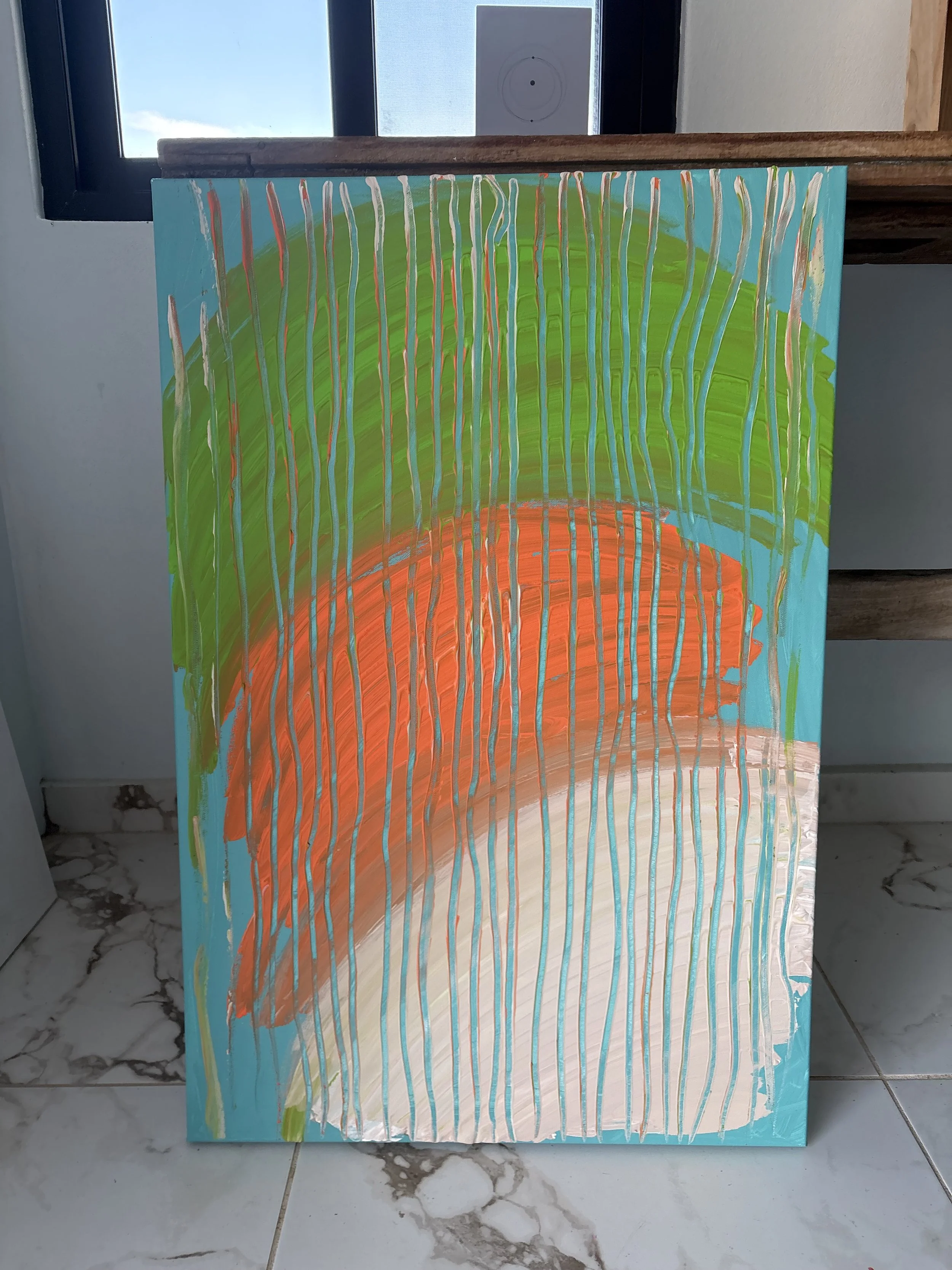 Sgraffito (Scratch) Acrylic - 16x24 - Commissioned