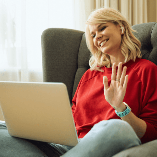 women doing telehealth counseling