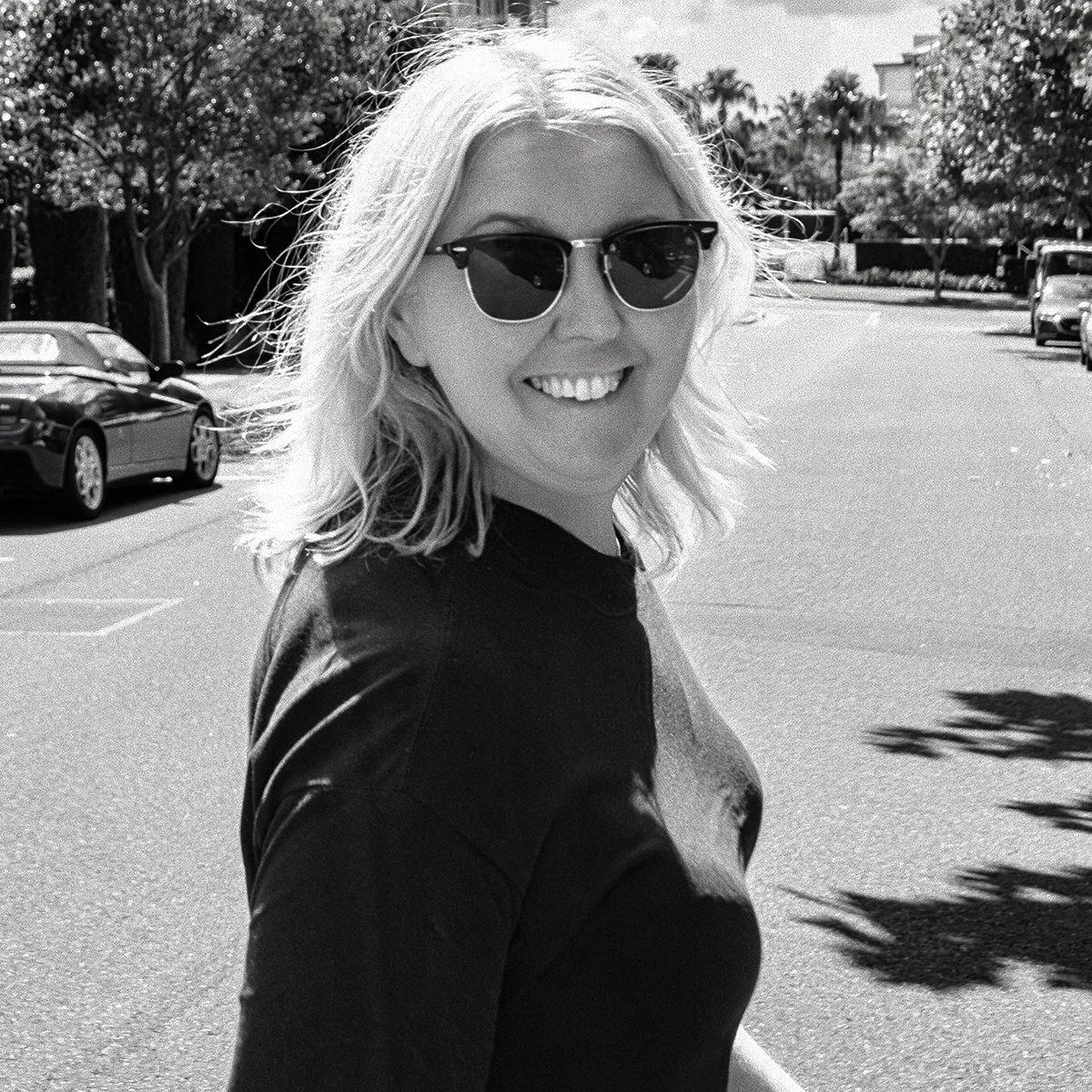 Black and white portrait image of façon creative founder Lara Lupish