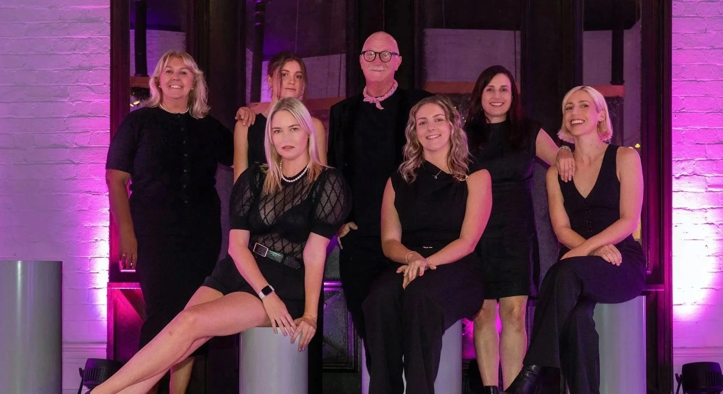 The Façon Creative team gathered at the launch event for the Façon Models website, photographed by our in-house team