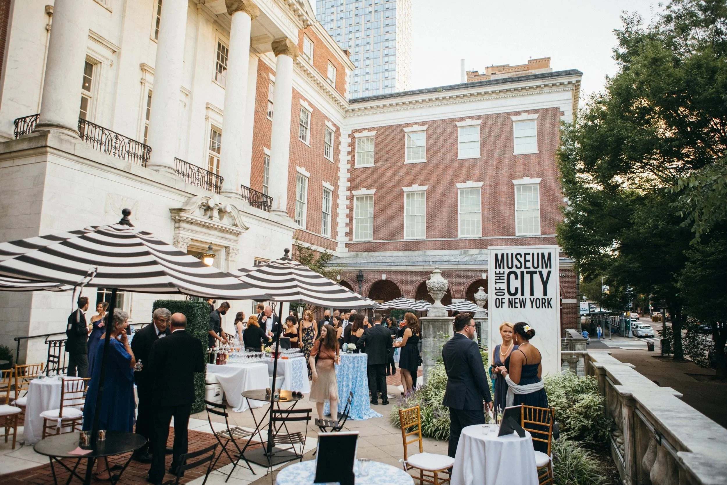 Outdoor party designed by corporate event planner in NYC
