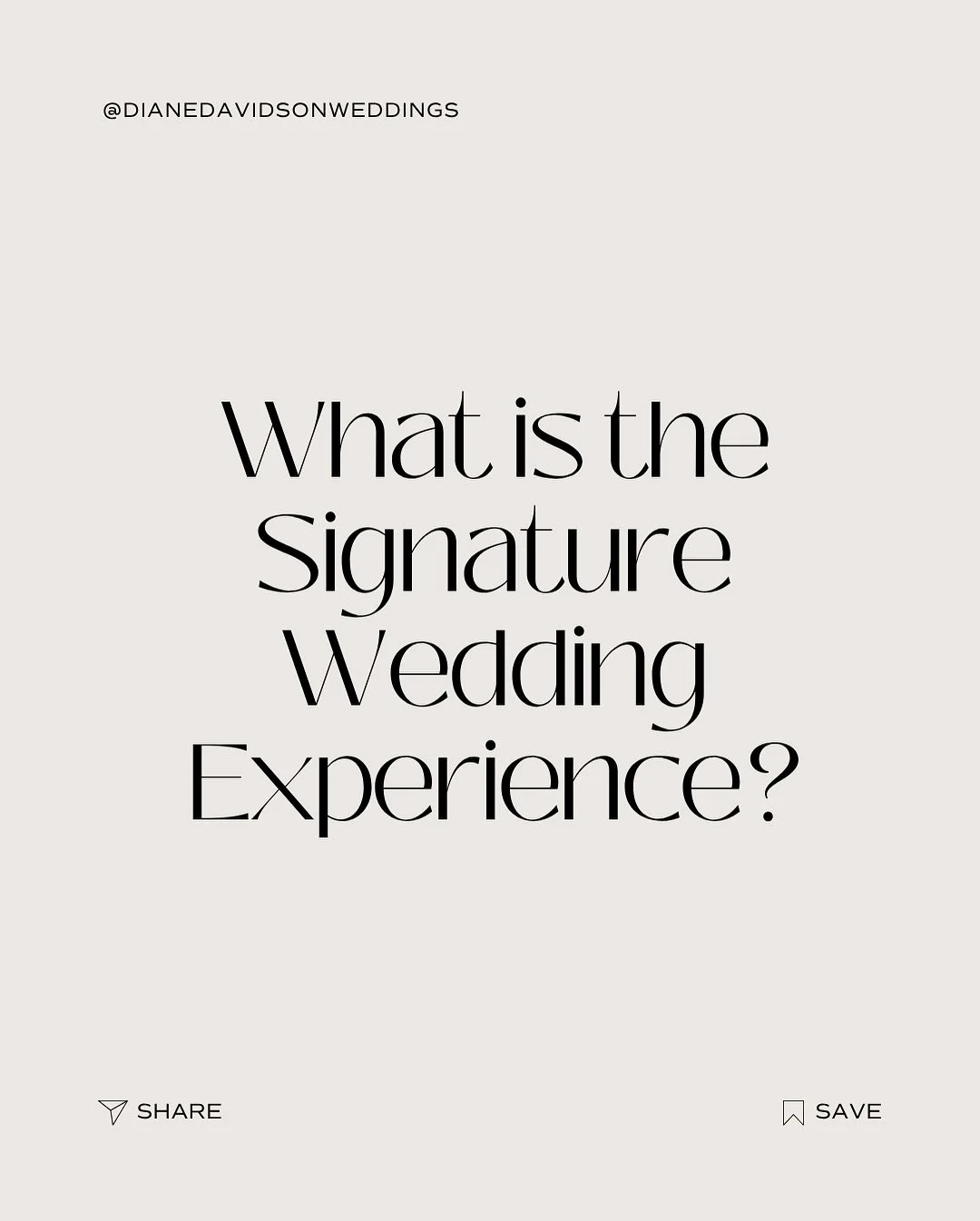 The Signature Wedding Experience is a fully planned, all-inclusive wedding for couples who want a beautiful, personal celebration without the stress of planning it all themselves or the cost of a traditional wedding.

Here&rsquo;s what&rsquo;s includ
