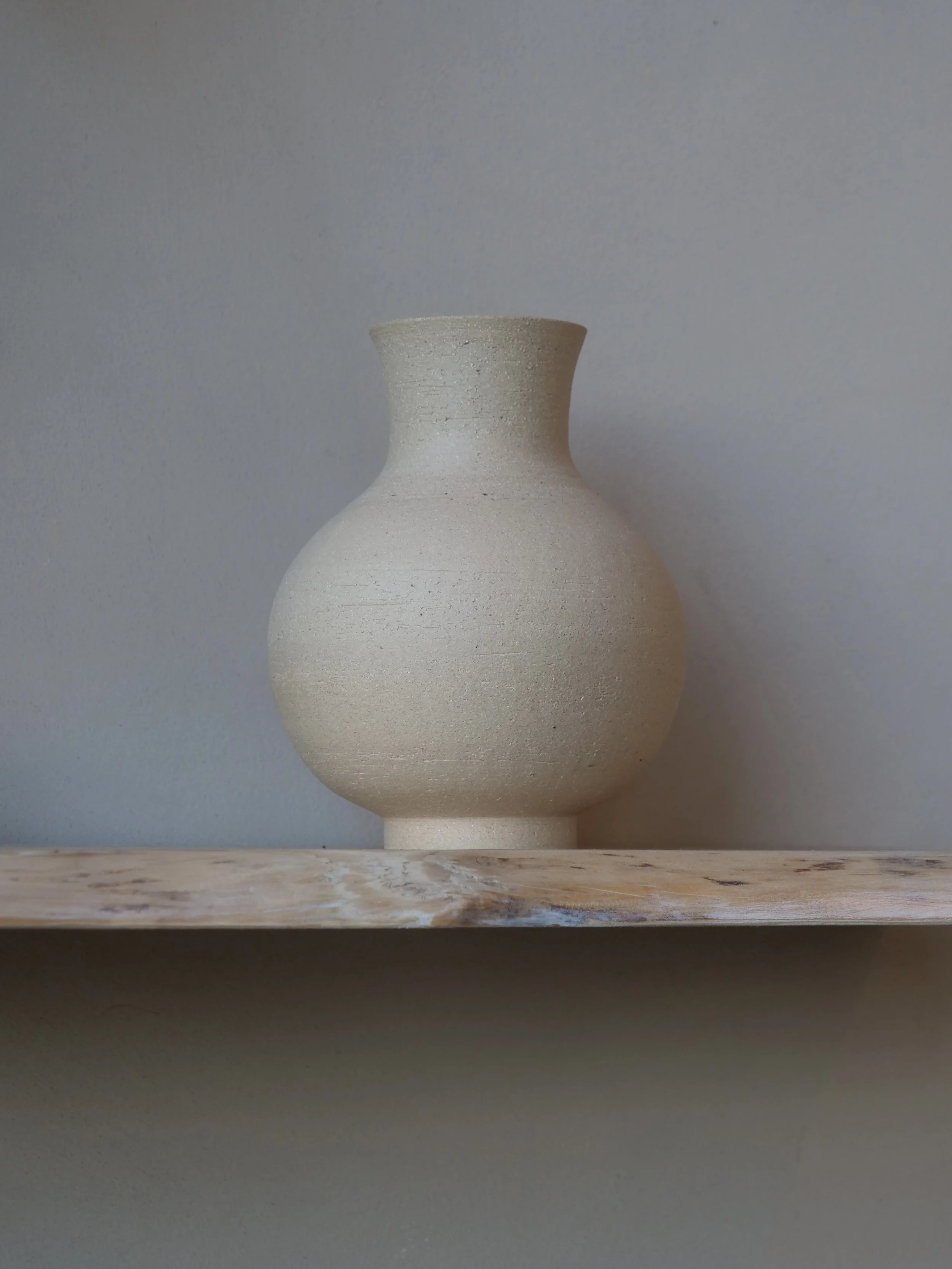 White Grit Vase