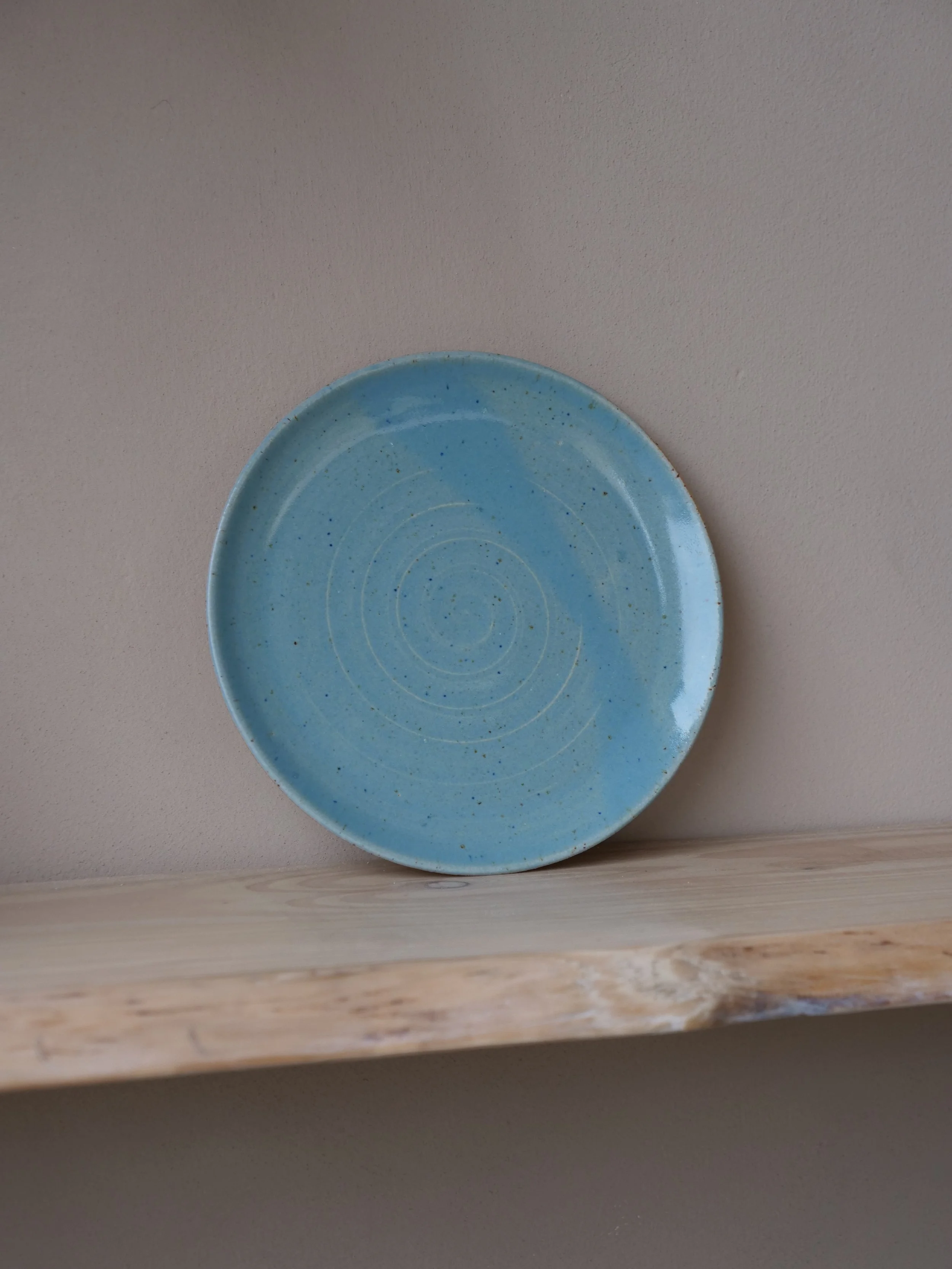Pool Blue Spiral Plate