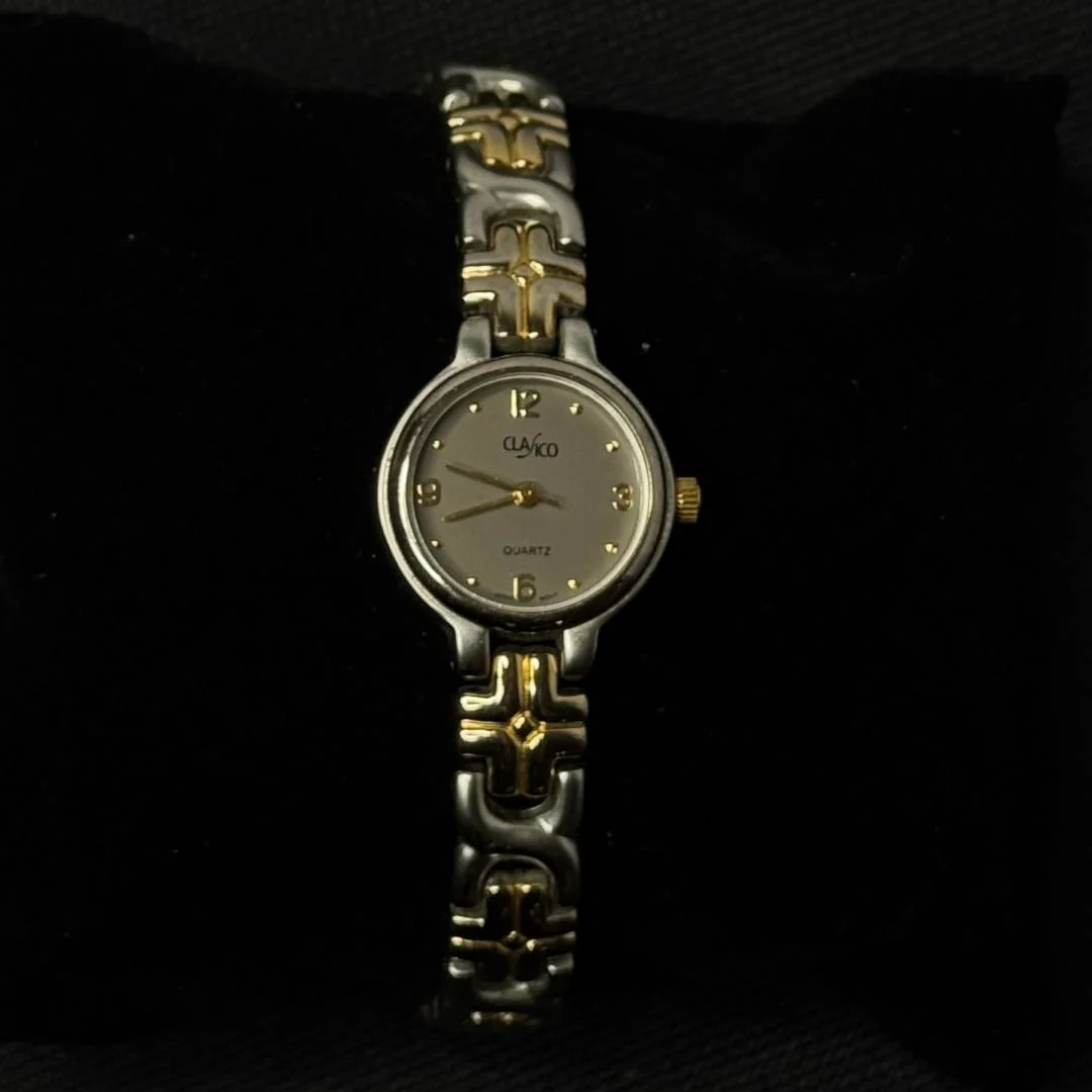 Two-Tone Carriage Indiglo Watch