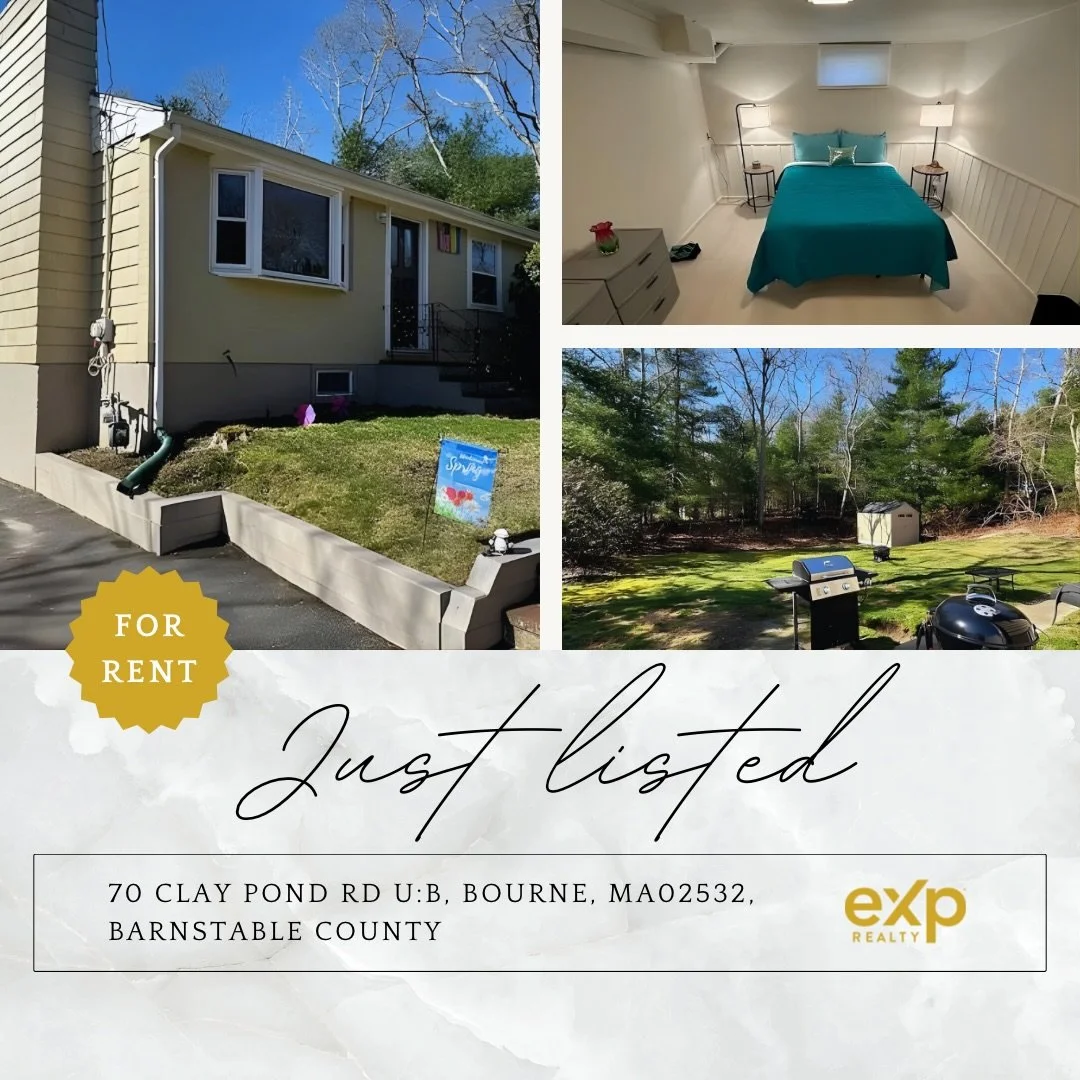 ✨ JUST LISTED &mdash; YEAR-ROUND RENTAL! ✨
70 Clay Pond Rd, Unit B &ndash; Bourne, MA

Looking for comfort and convenience? This charming garden-level 1-bedroom apartment features a spacious bonus room perfect for an office or guest space, a large li