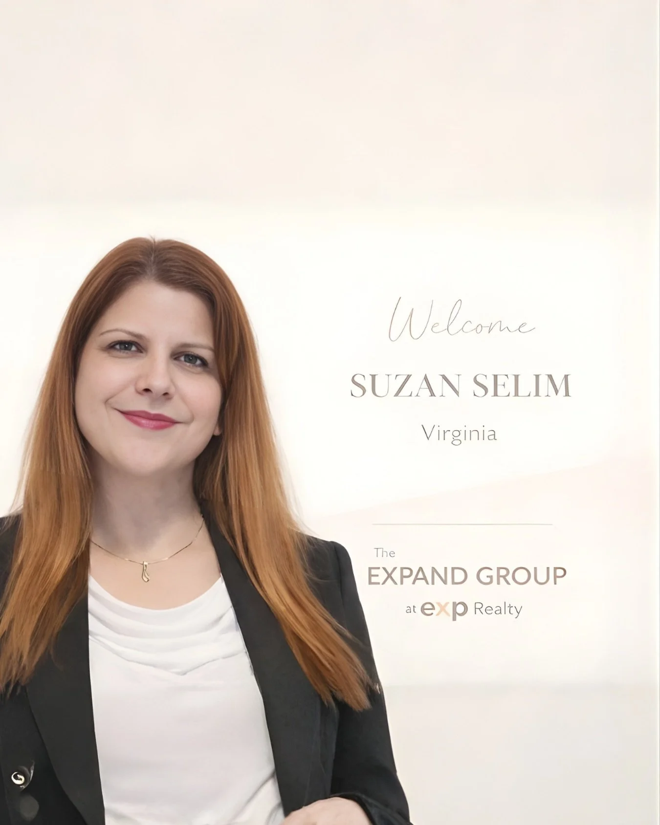 Please Help Us Welcome Suzan Selim to The Expand Group at eXp Realty! ✨

We&rsquo;re excited to welcome Suzan Selim as one of our National Partners, licensed in Virginia.

Suzan brings a high level of expertise and professionalism to our network. Her