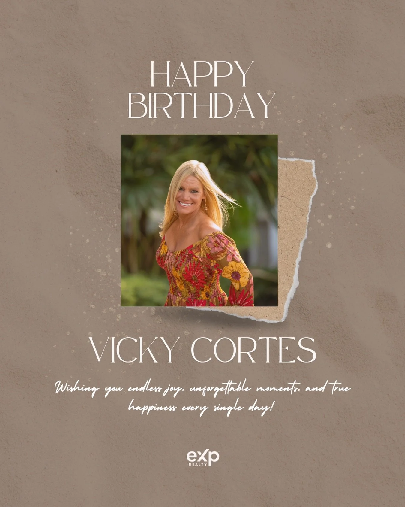 Happy Birthday, Vicky Cortes! 🍾

Wishing you a day full of joy, laughter, and all the little things that make life so special. Vicky, your energy and spirit truly shine, and today is all about celebrating you. Here&rsquo;s to a beautiful year ahead 