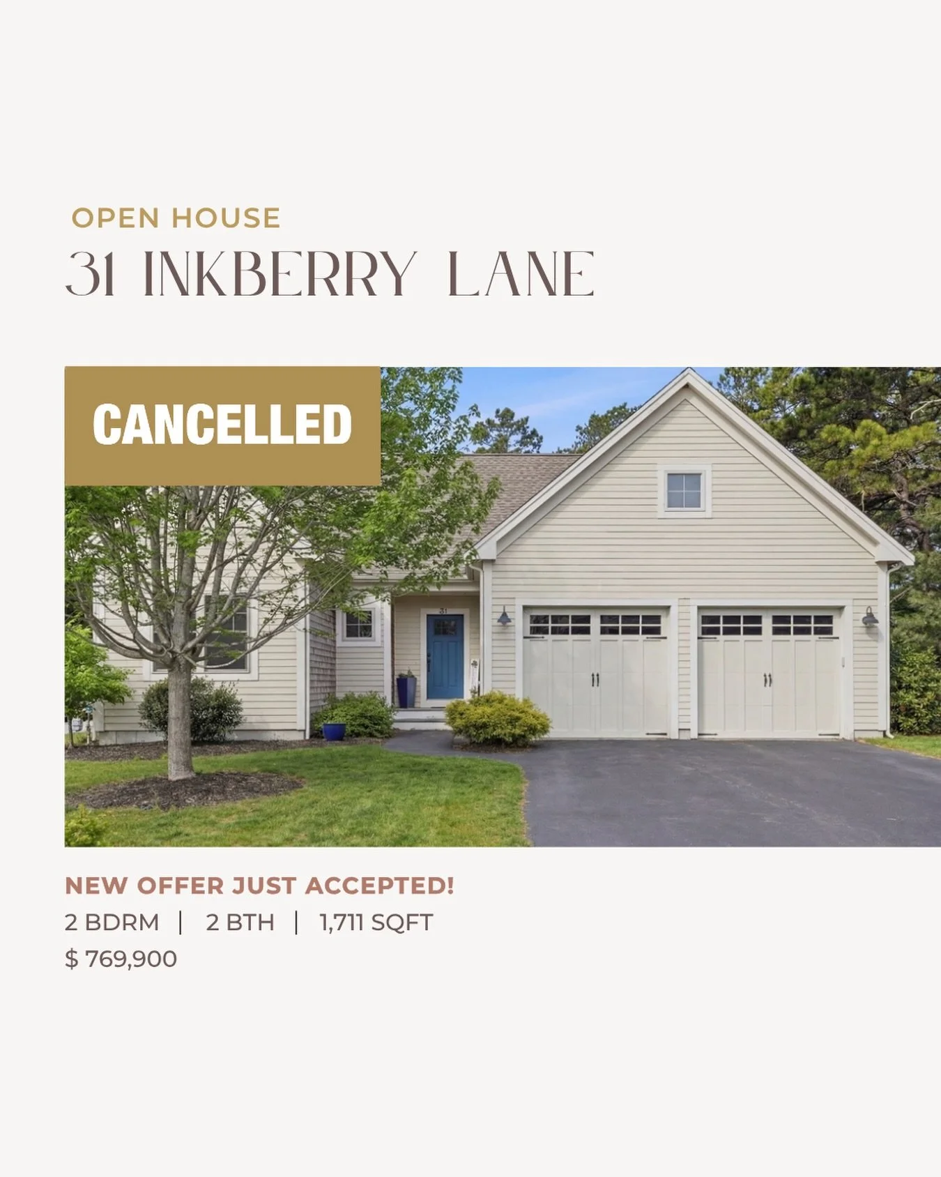 Open House Cancelled for 31 Inkberry Ln, Plymouth

An offer has just been accepted on this amazing home!

This one went fast and didn&rsquo;t last long. Congratulations to the future homeowners 🏡✨

#OpenHouseCancelled
#OfferAccepted
#PlymouthMA
#Und